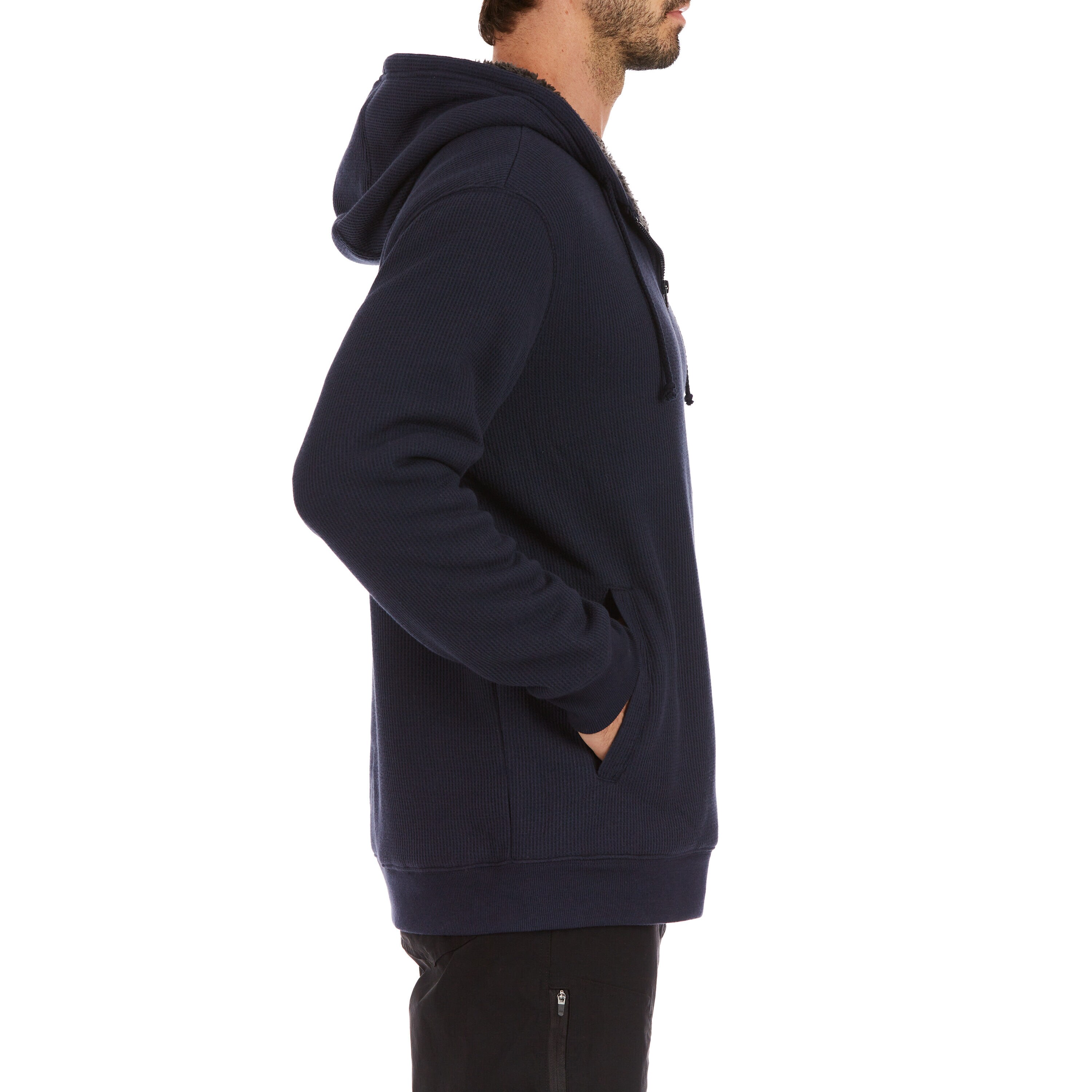 Chamarra de trabajo acolchada con capucha para hombre de Smith's Workwear en color azul marino de poliéster (Grande) S4659A-NAV-L