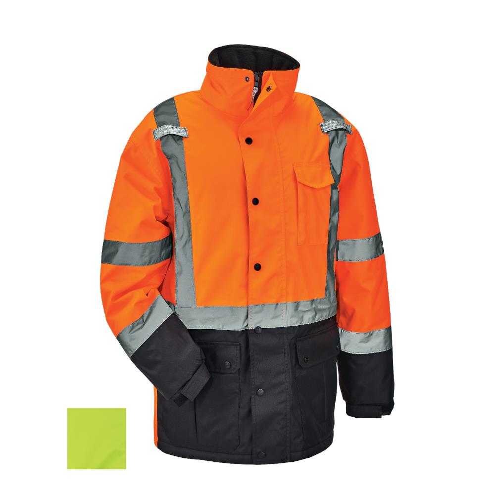 Parka Acolchada con Capucha en Color Naranja para Adultos Unisex (2XL) Glowear