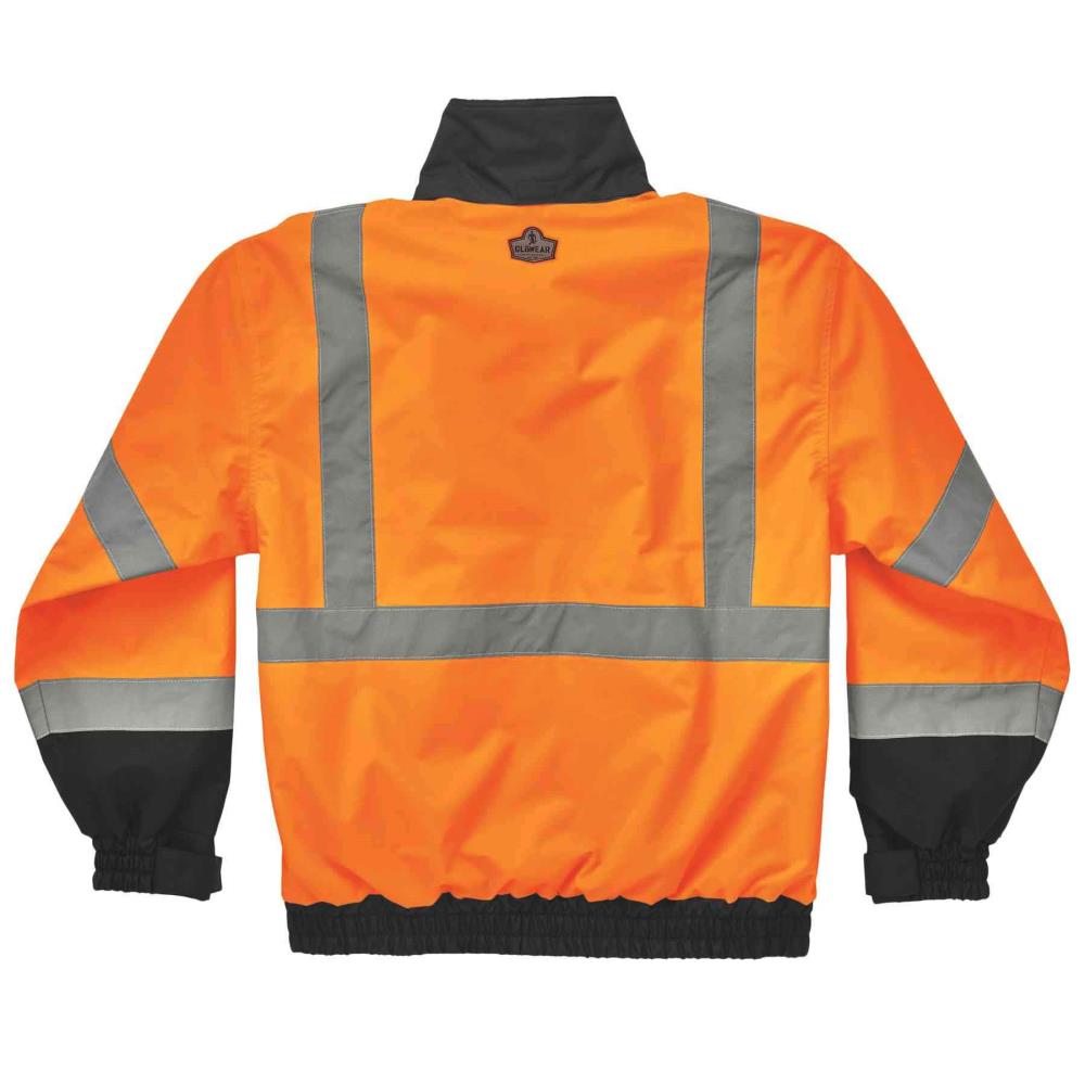 Chamarra bomber naranja con capucha y forro de lana para adulto unisex GloWear (Grande) 24464