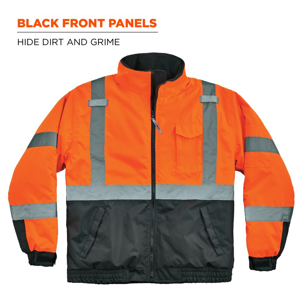 Chamarra Bomber Acolchada con Capucha en Naranja para Adultos Unisex (3XL) 25617