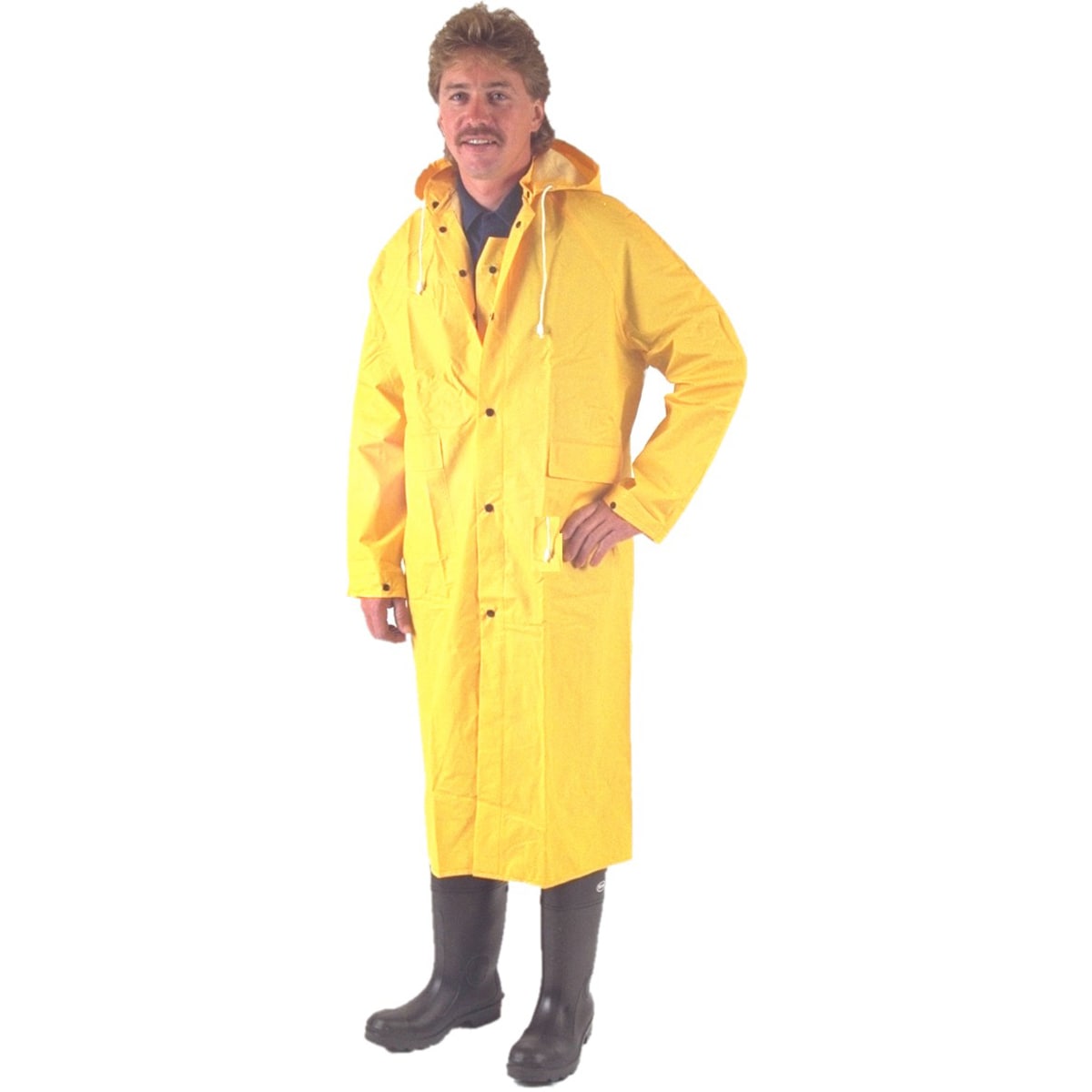 Abrigo Trench Amarillo Ligero con Capucha para Adulto Unisex (Talla Grande) 3PR8000YL