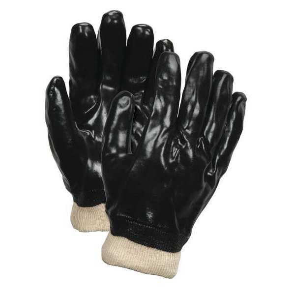 Guantes resistentes a productos químicos Mcr Safety de 10", PVC, tamaño L, paquete de 12- 6100.