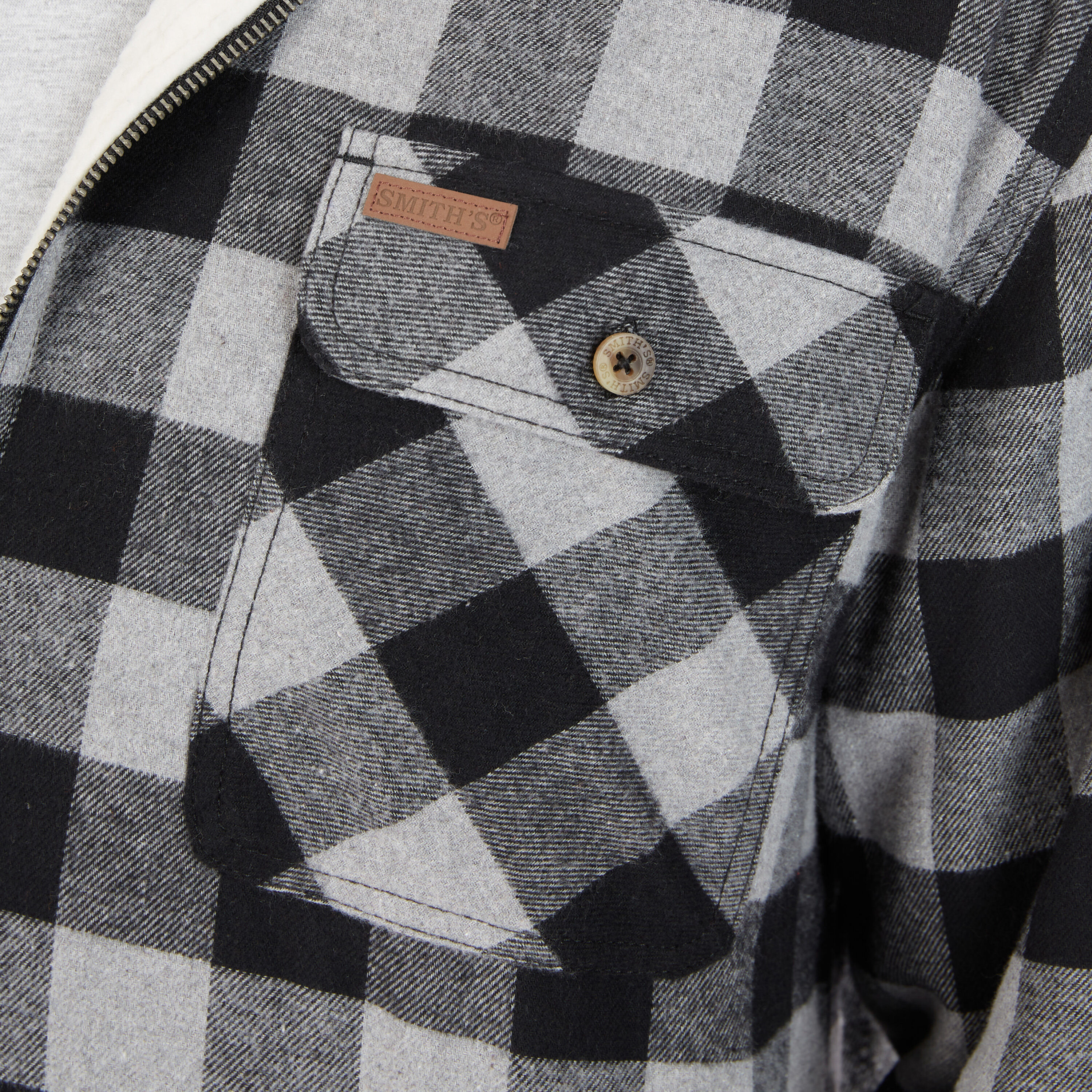 Chamarra de trabajo aislada de poliéster para hombre en piedra/negro (talla grande)