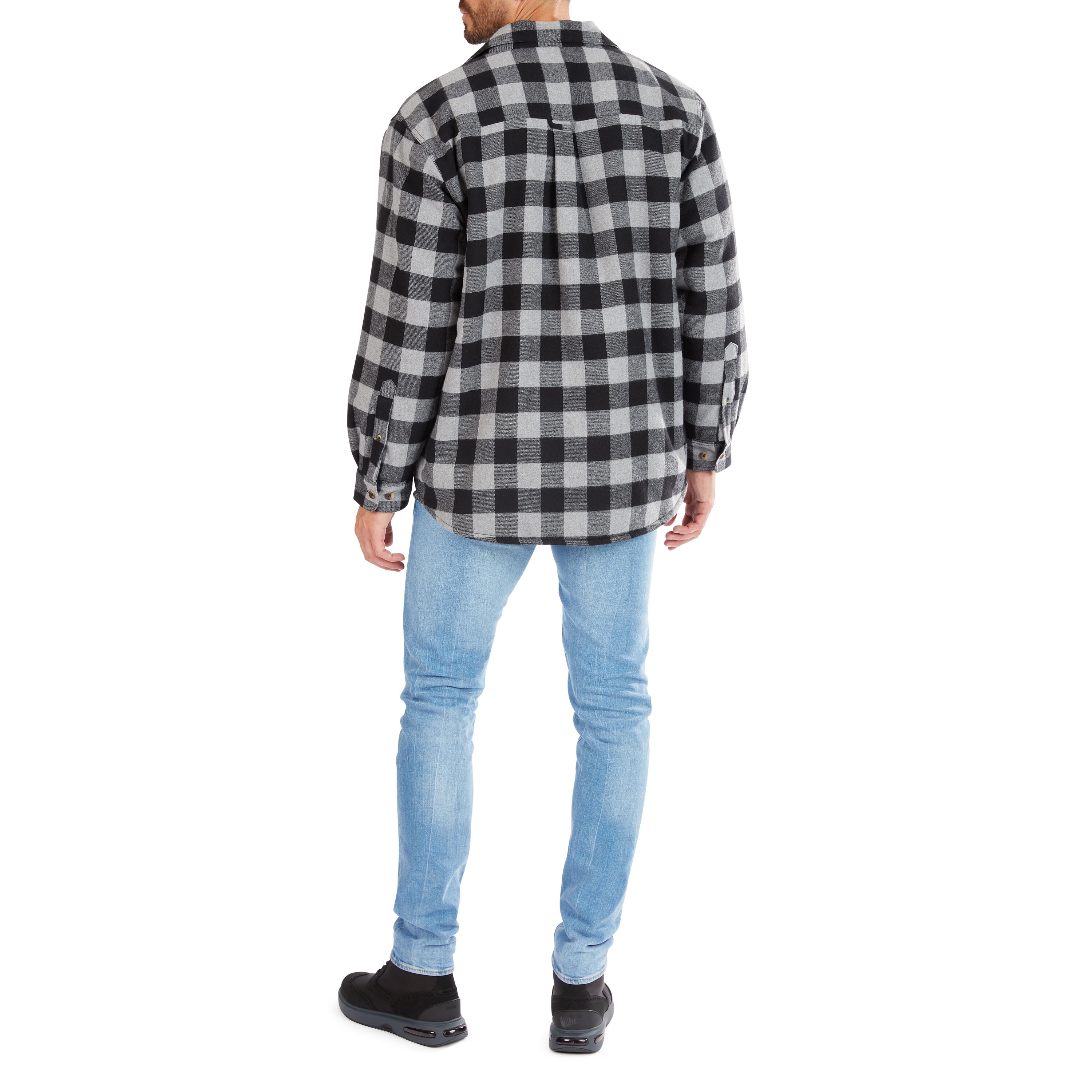 Chamarra de trabajo aislada de poliéster para hombre en piedra/negro (talla grande)