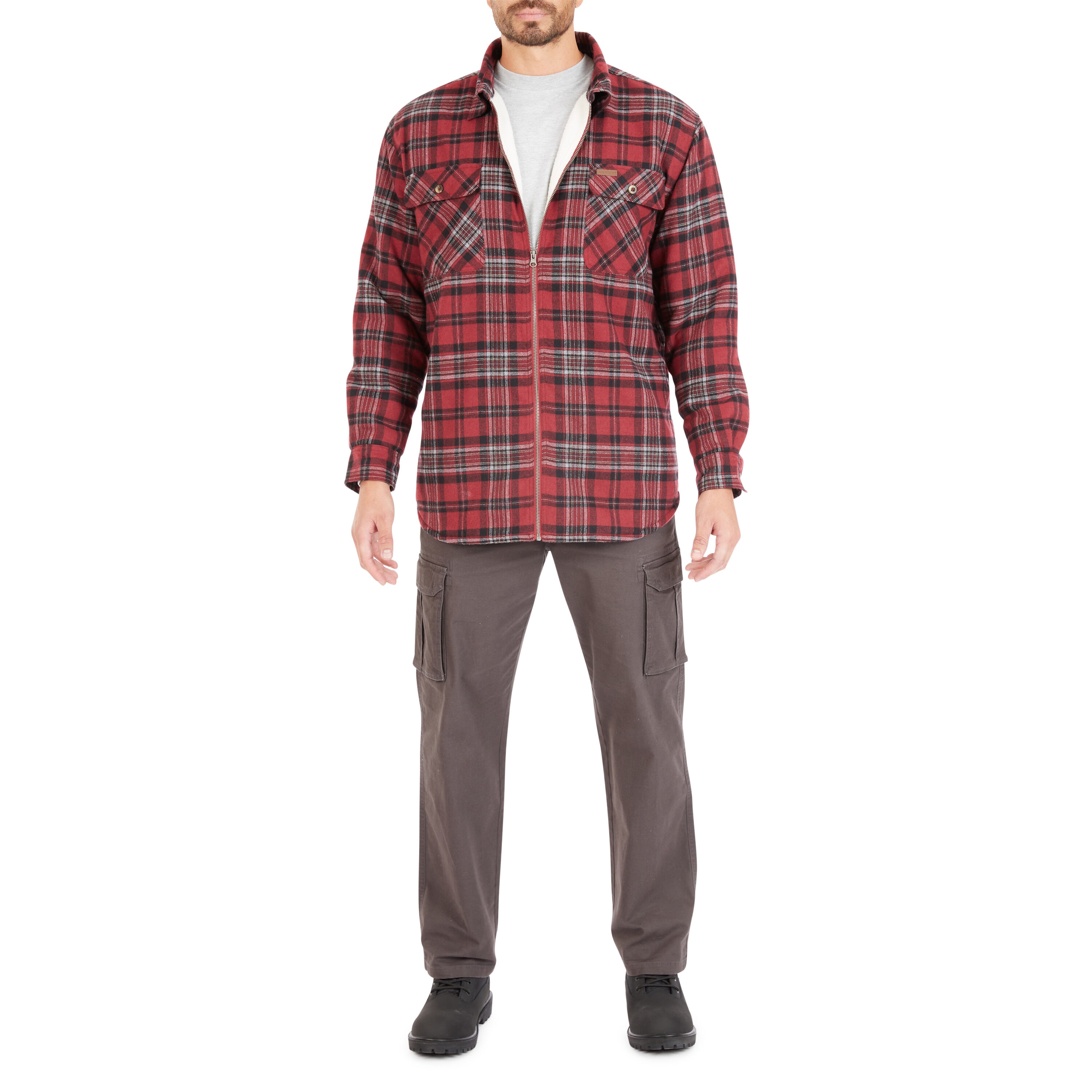 Chamarra de trabajo aislante de poliéster en color borgoña para hombre de Smith's Workwear (talla grande)