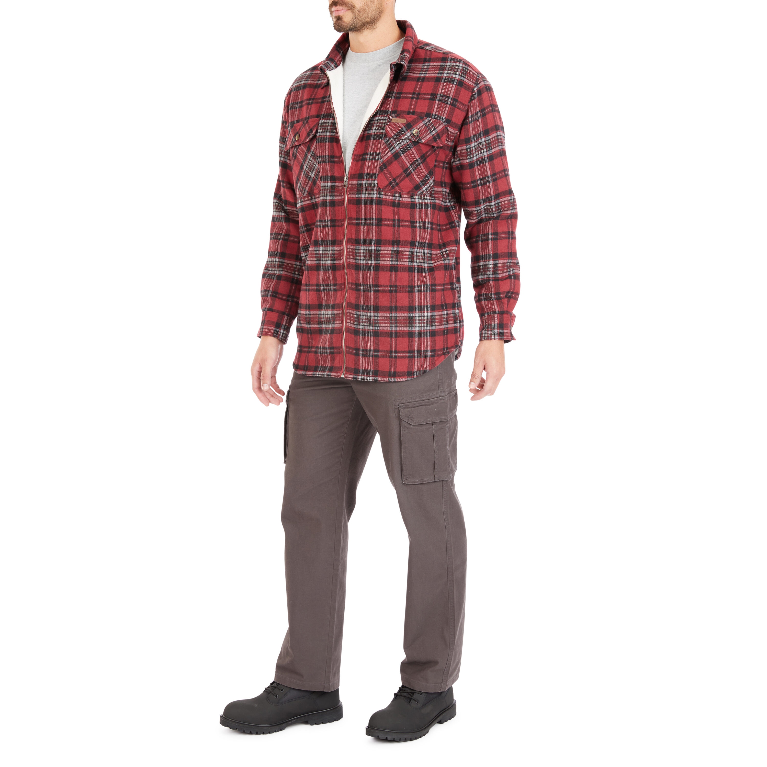 Chamarra de trabajo aislante de poliéster en color borgoña para hombre de Smith's Workwear (talla grande)