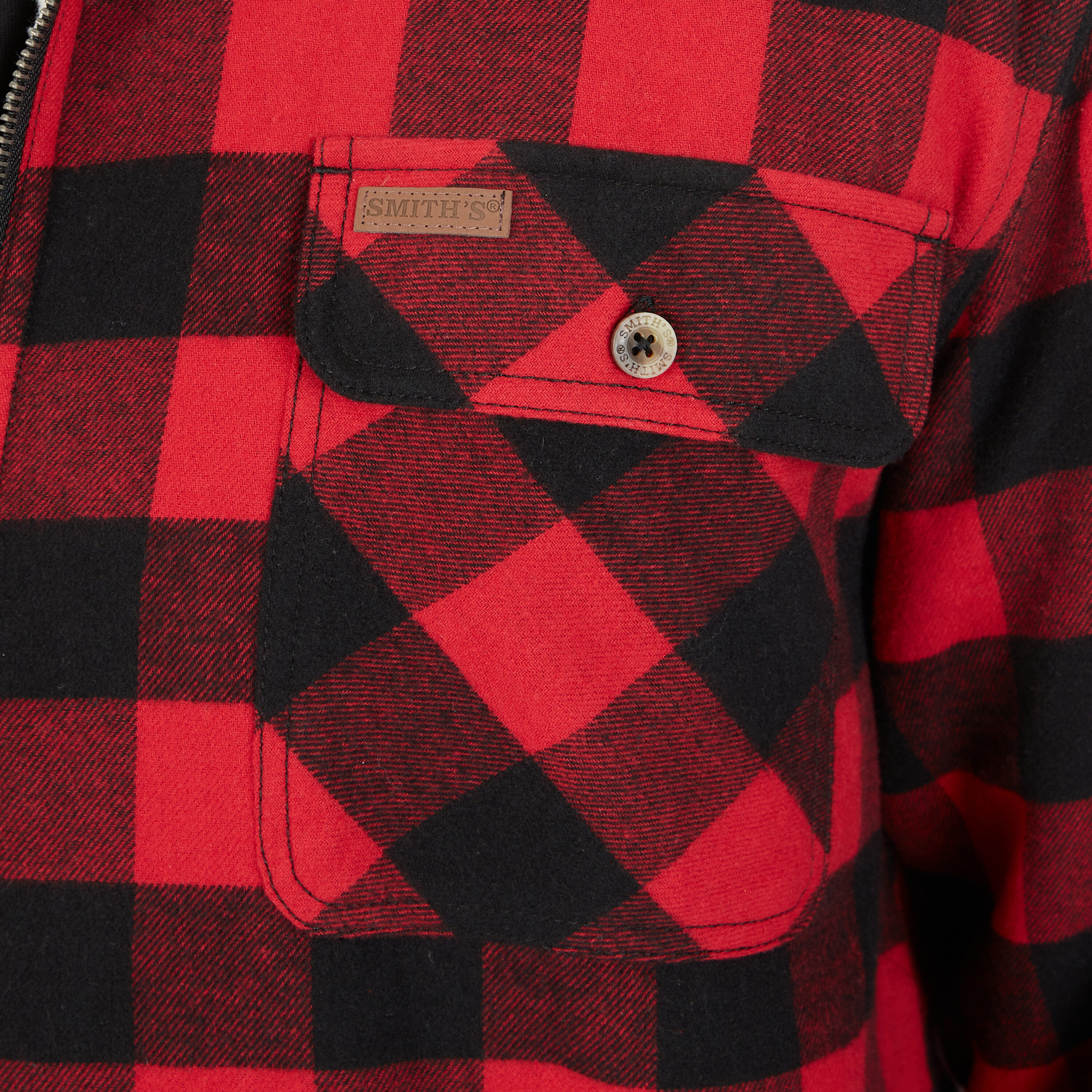 Chamarra de Trabajo Aislada de Poliéster Roja/negra para Hombres de Smith's Workwear (Grande)