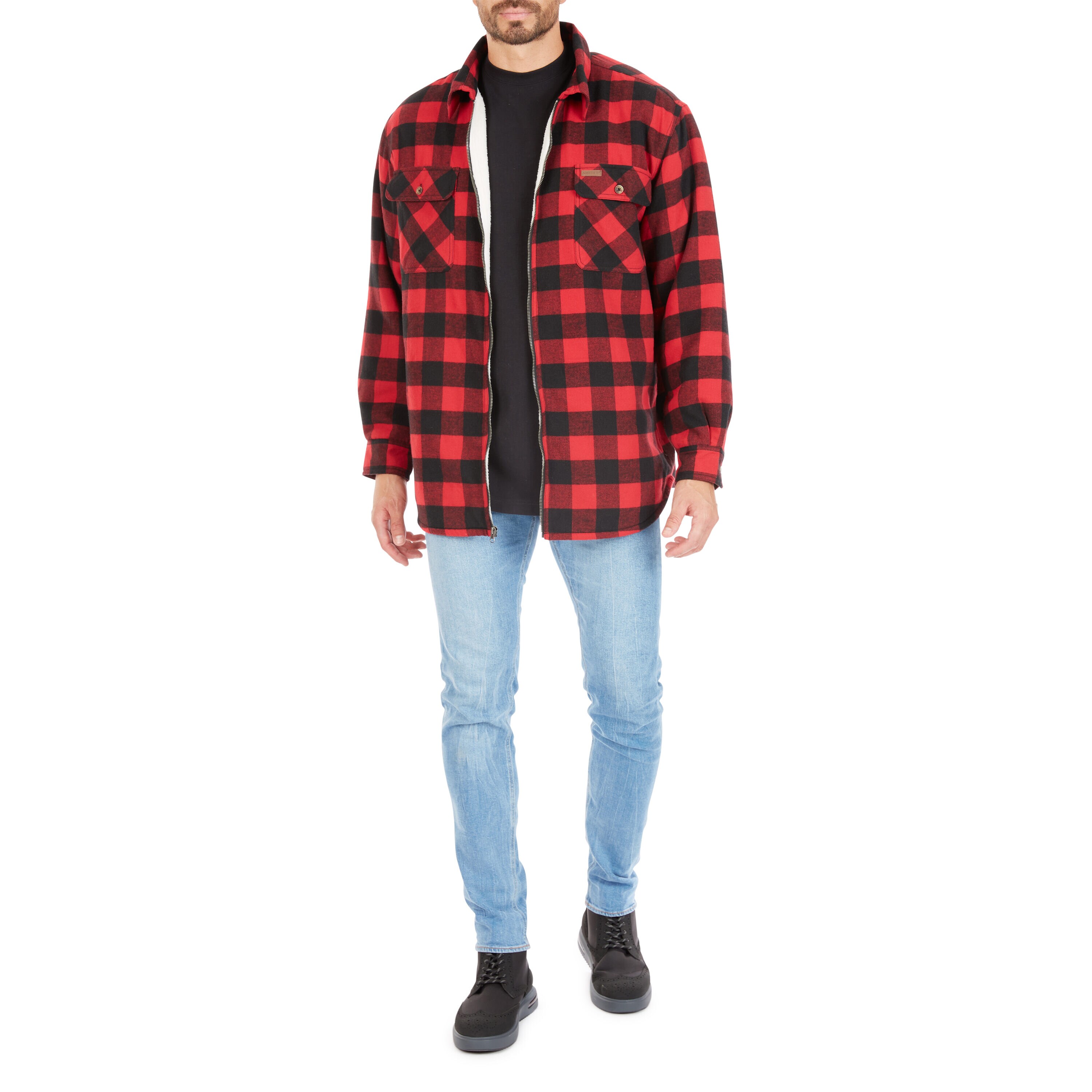 Chamarra de Trabajo Aislada de Poliéster Roja/negra para Hombres de Smith's Workwear (Grande)