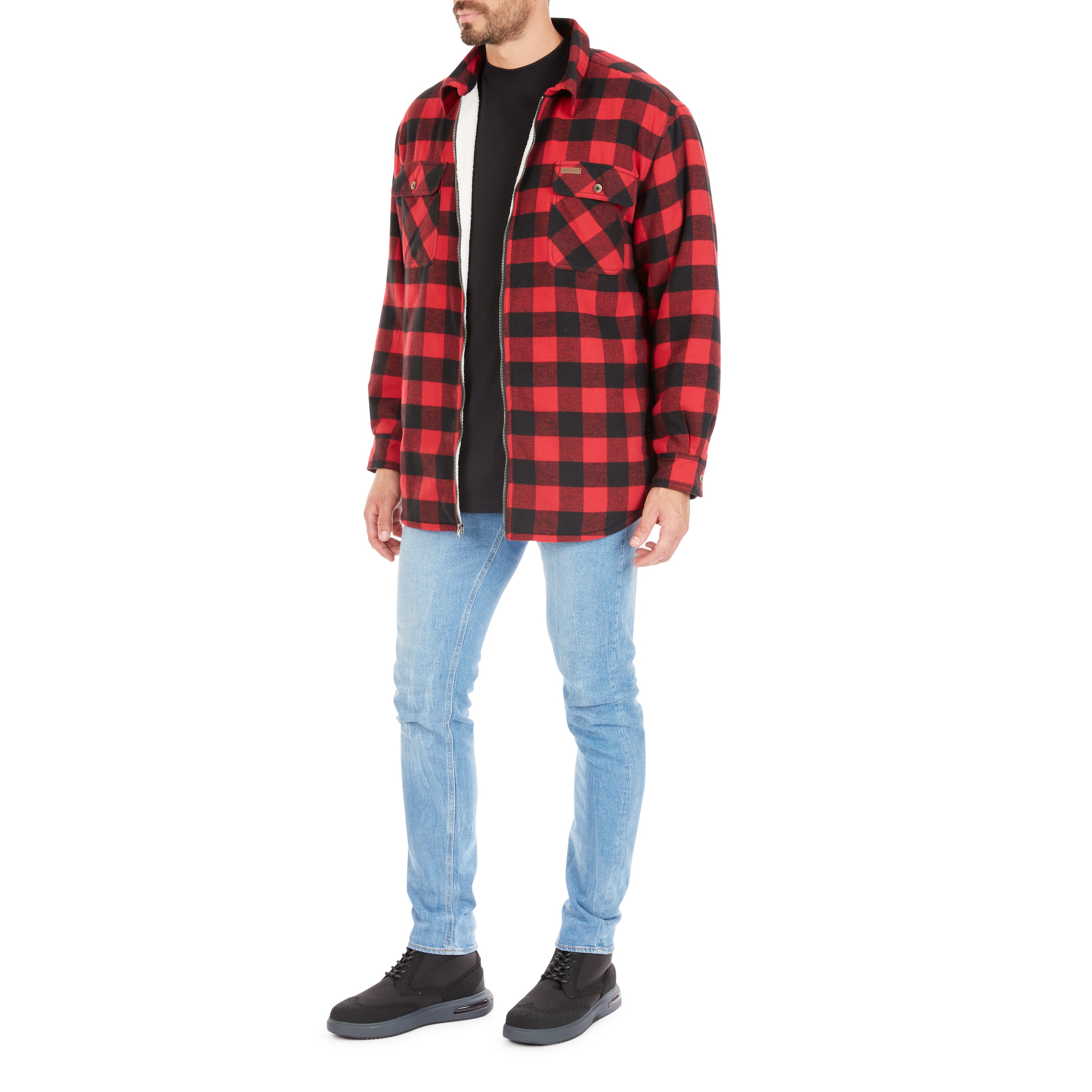 Chamarra de Trabajo Aislada de Poliéster Roja/negra para Hombres de Smith's Workwear (Grande)