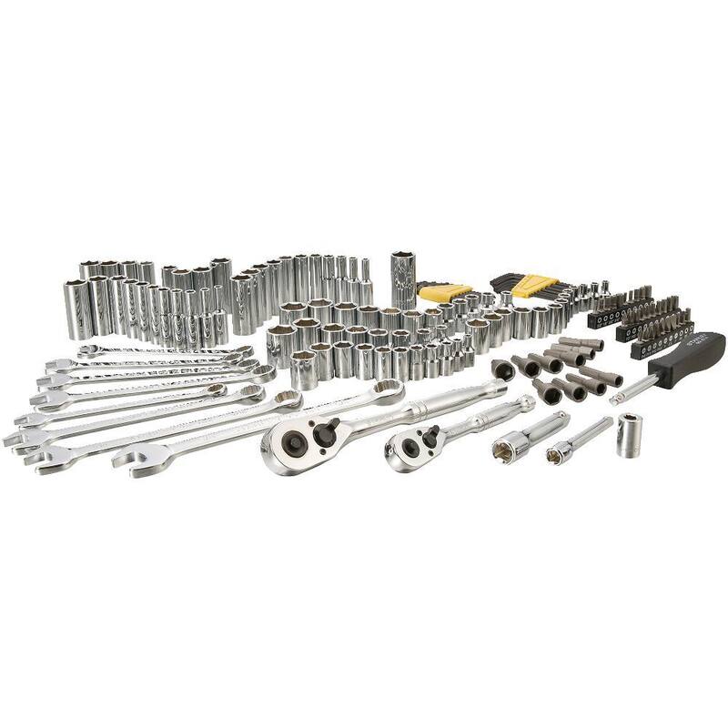 Juego de herramientas mecánicas Stanley de 1/4 in. y 3/8 in. de accionamiento SAE (145 piezas) - STMT71653