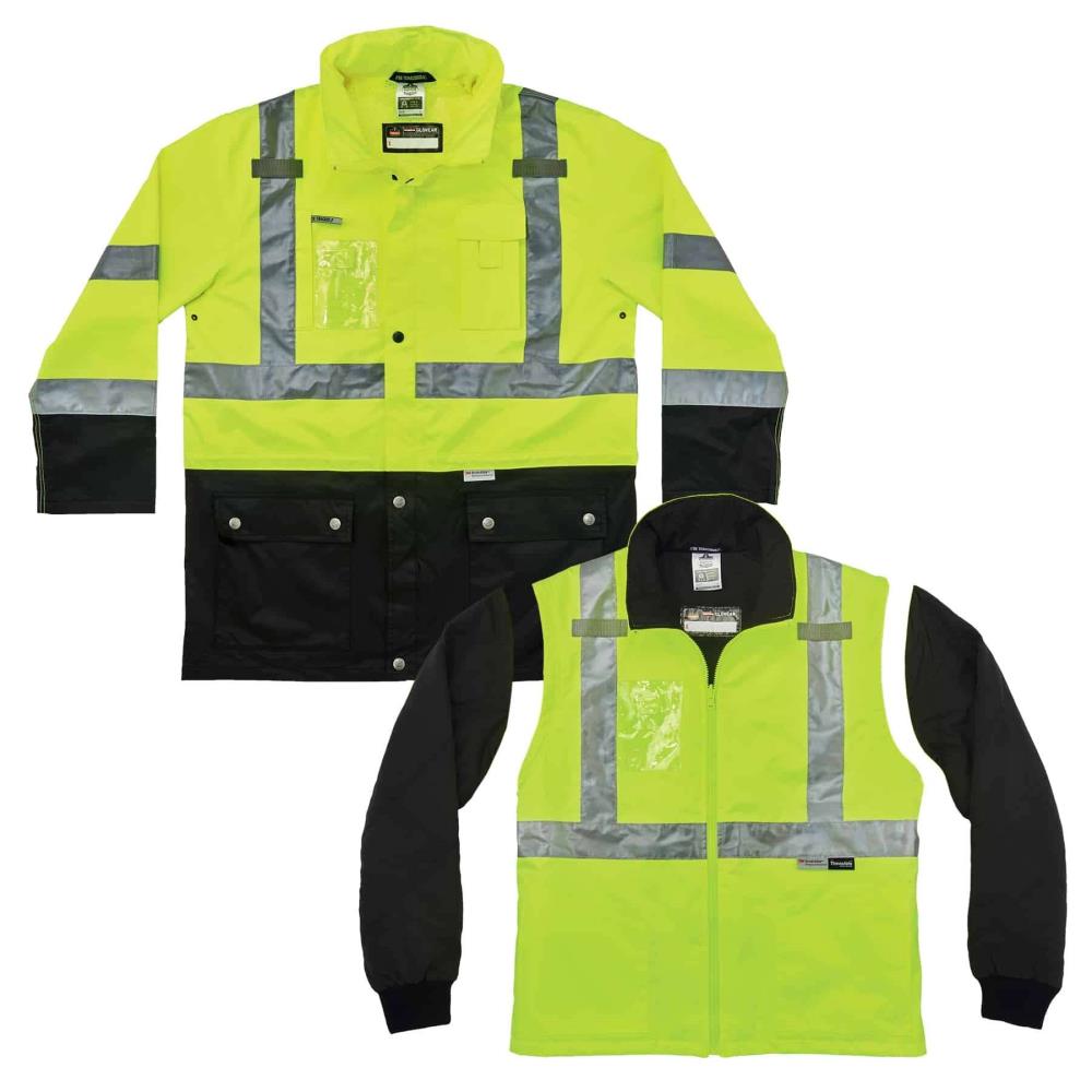 Chamarra de trabajo aislada con capucha en lima para adulto unisex (mediana) GloWear 25533.