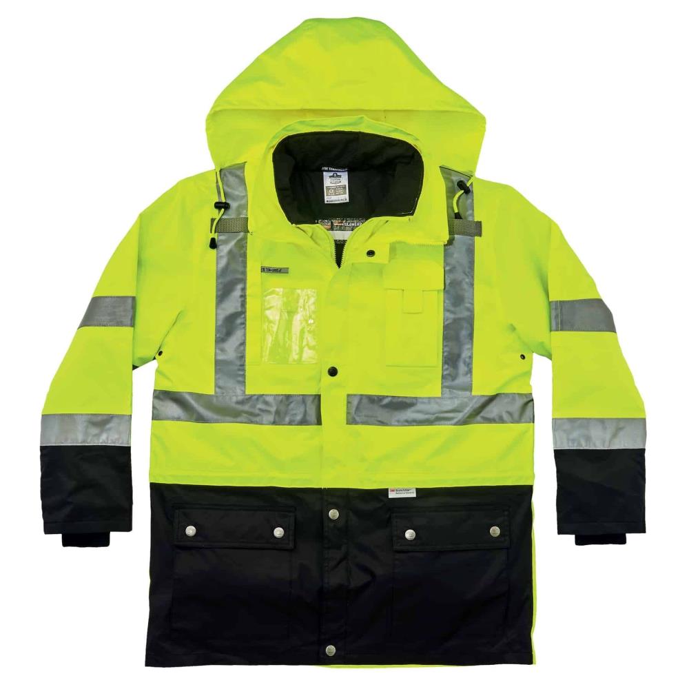 Chamarra de trabajo aislada con capucha en lima para adulto unisex (mediana) GloWear 25533.