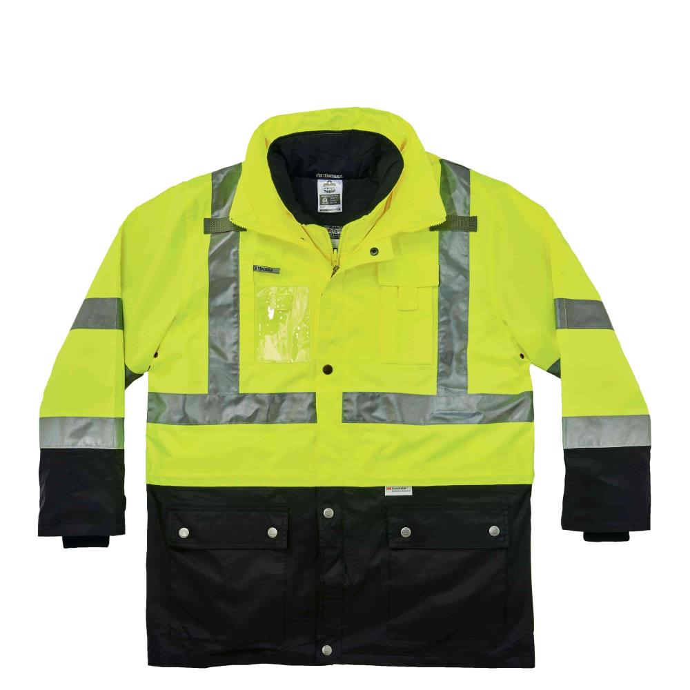 Chamarra de trabajo aislada con capucha en lima para adulto unisex (mediana) GloWear 25533.