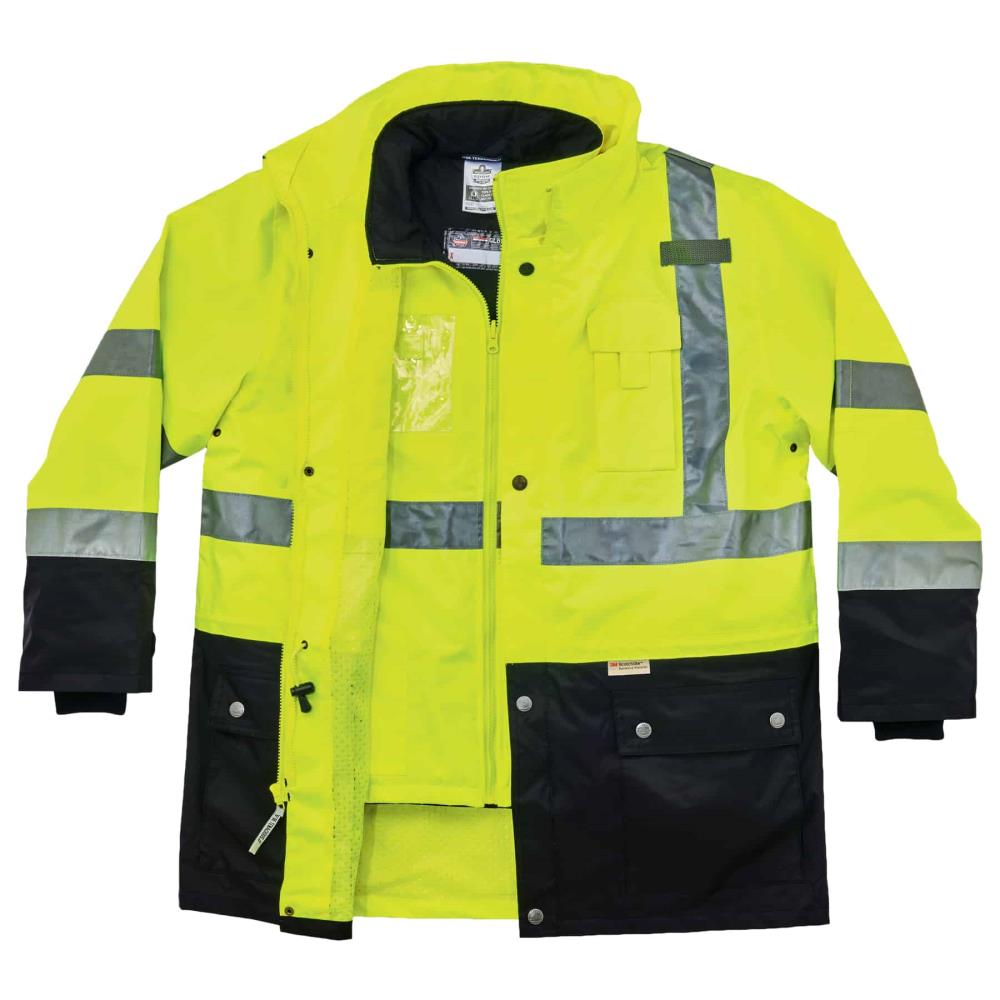 Chamarra de trabajo aislada con capucha en lima para adulto unisex (mediana) GloWear 25533.