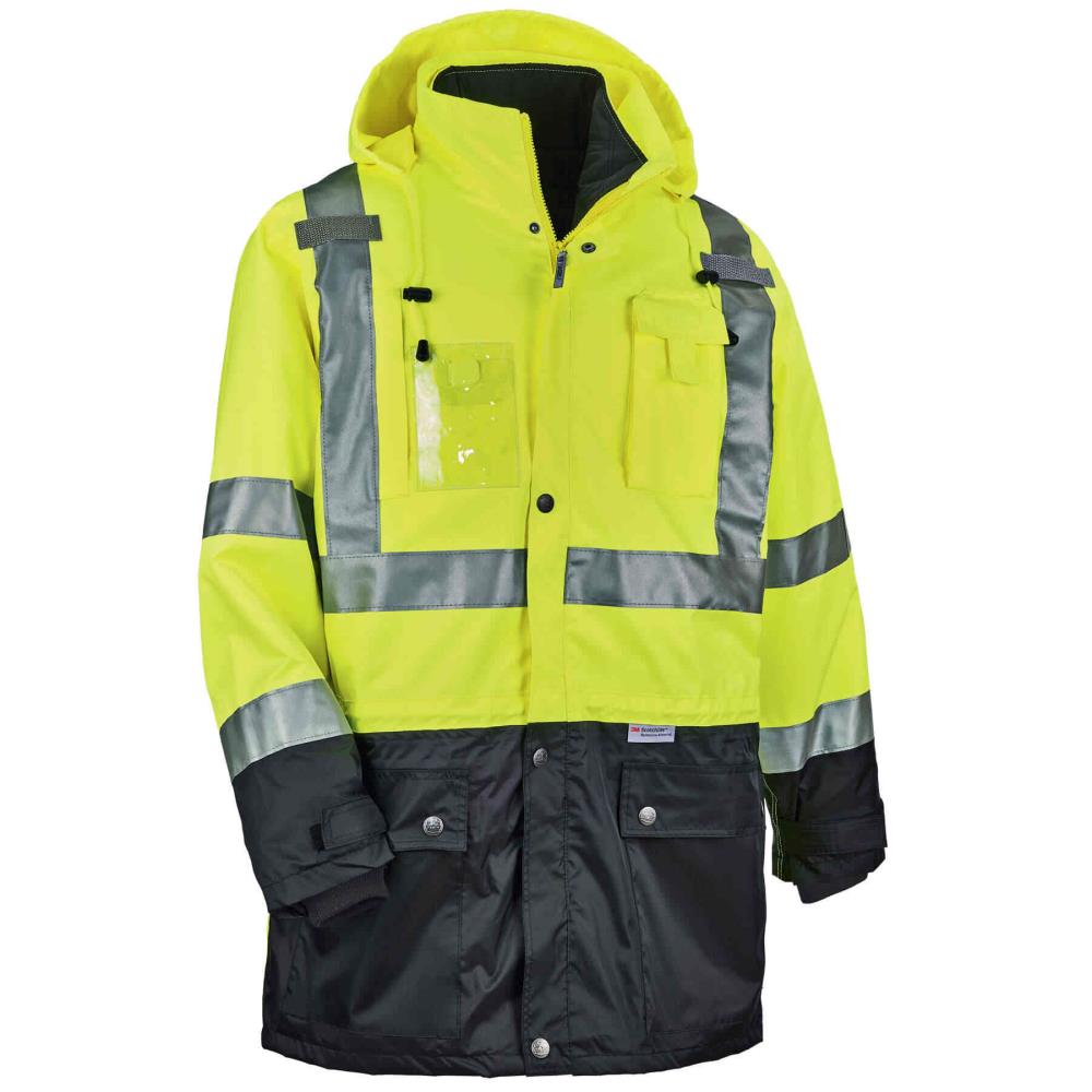 Chamarra de trabajo aislada con capucha en lima para adulto unisex (mediana) GloWear 25533.