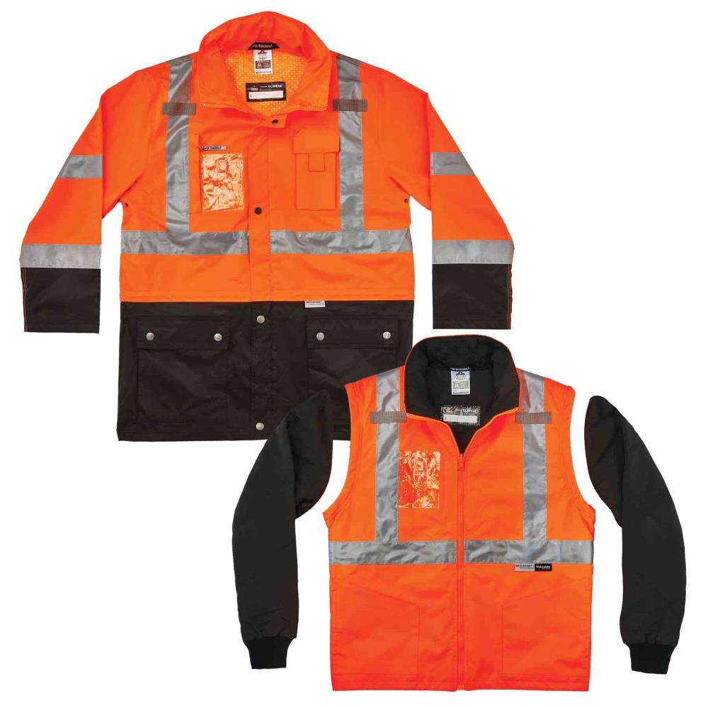 Chamarra de trabajo aislante con capucha naranja unisex para adultos GloWear (Mediana) 25553