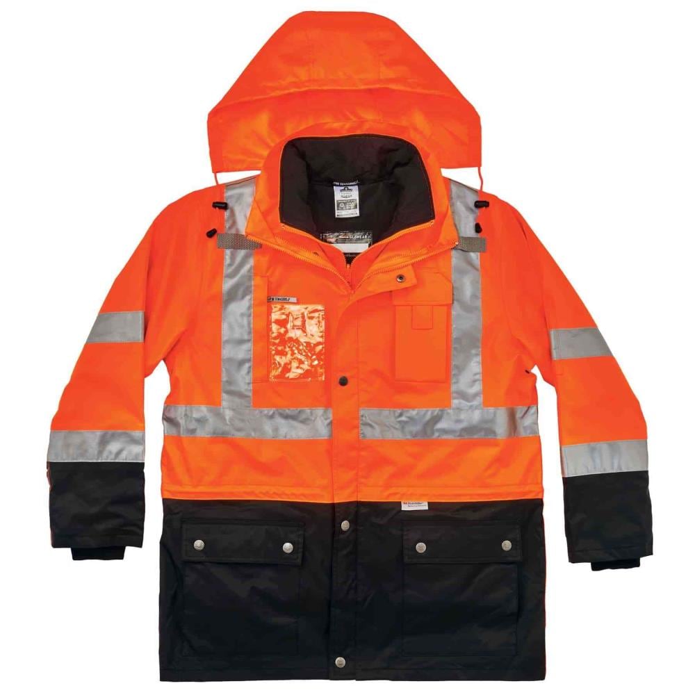 Chamarra de trabajo aislante con capucha naranja unisex para adultos GloWear (Mediana) 25553