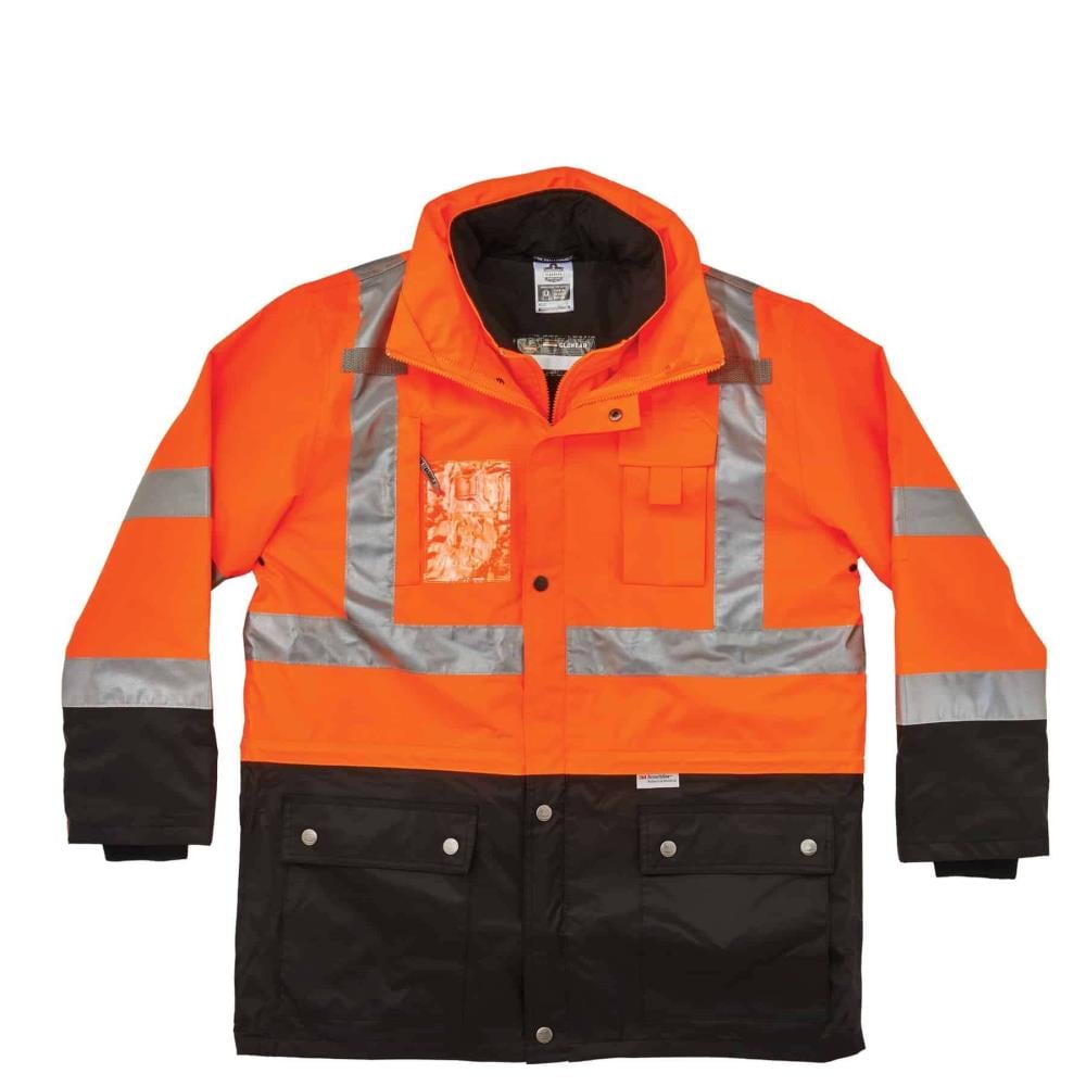 Chamarra de trabajo aislante con capucha naranja unisex para adultos GloWear (Mediana) 25553