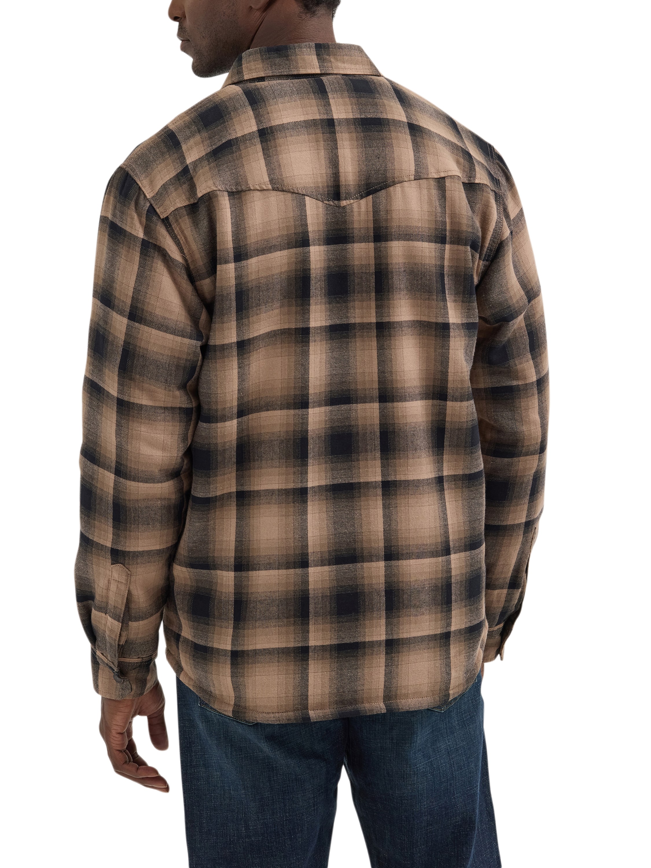 Chamarra de Franela Acolchada con Peso Pesado para Hombre Wrangler en Estampado Jet Stream (2XL) 112358649-2XL