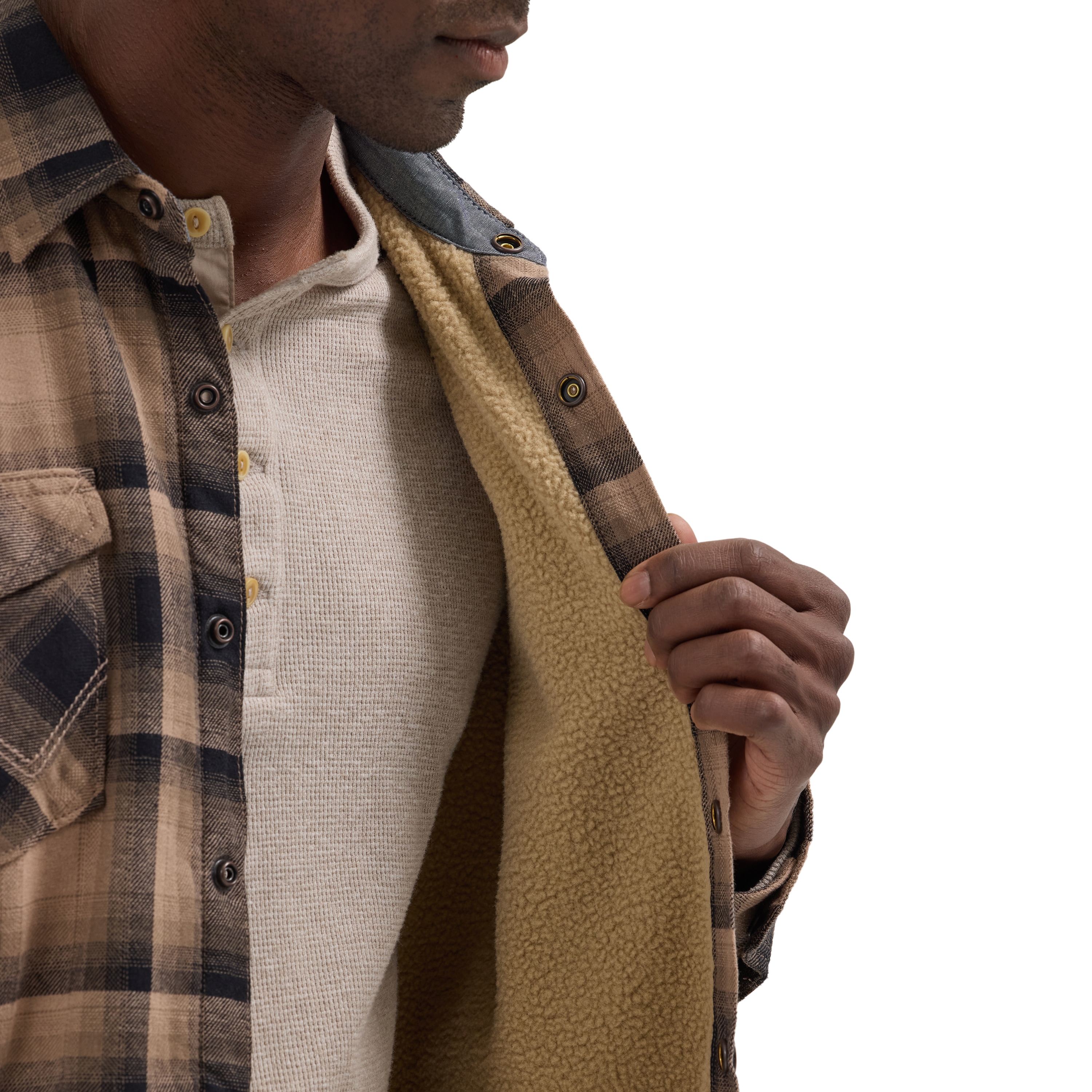 Chamarra de Franela Acolchada con Peso Pesado para Hombre Wrangler en Estampado Jet Stream (2XL) 112358649-2XL