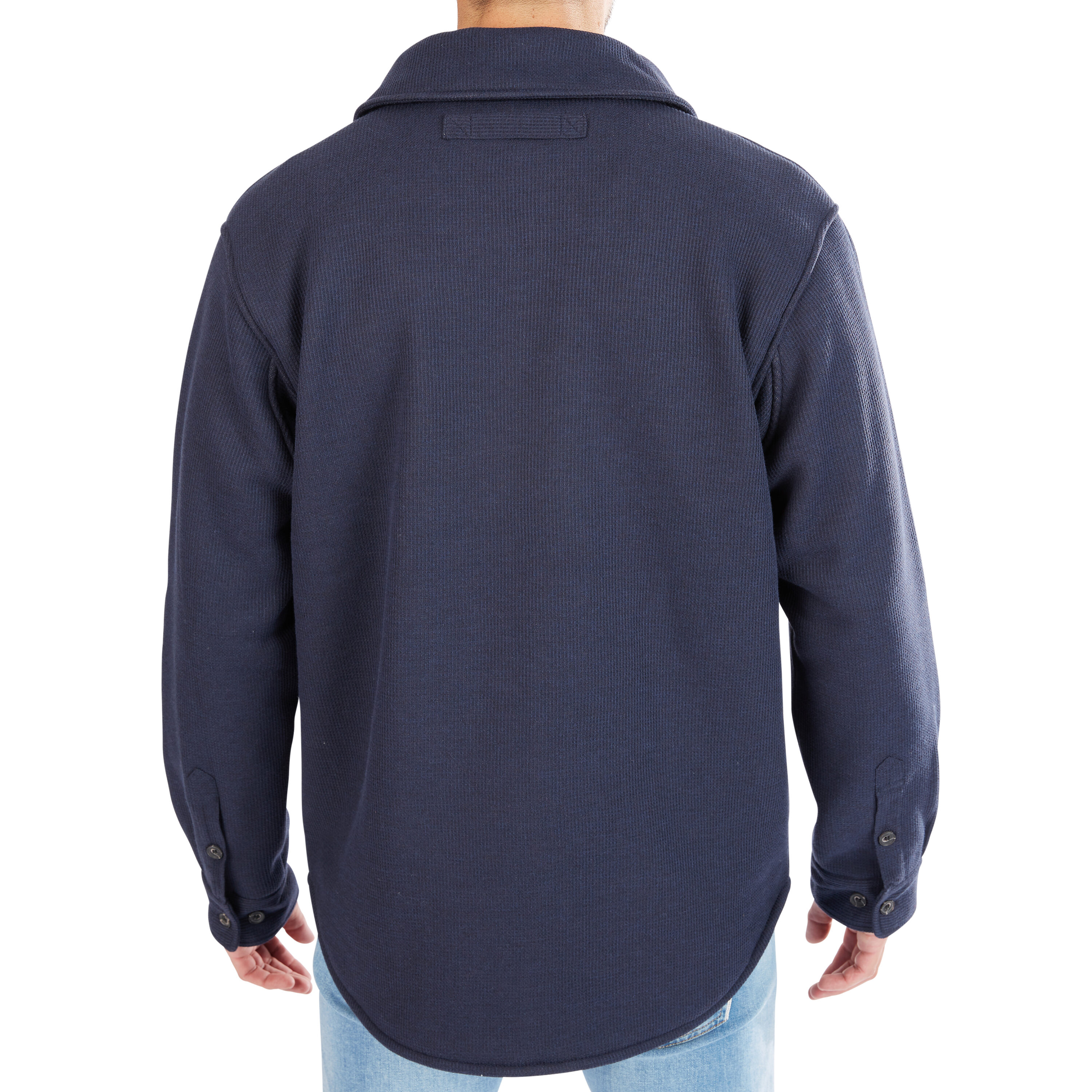 Chamarra de trabajo aislada para hombre de Smith's Workwear en azul marino jaspeado de poliéster (talla mediana)
