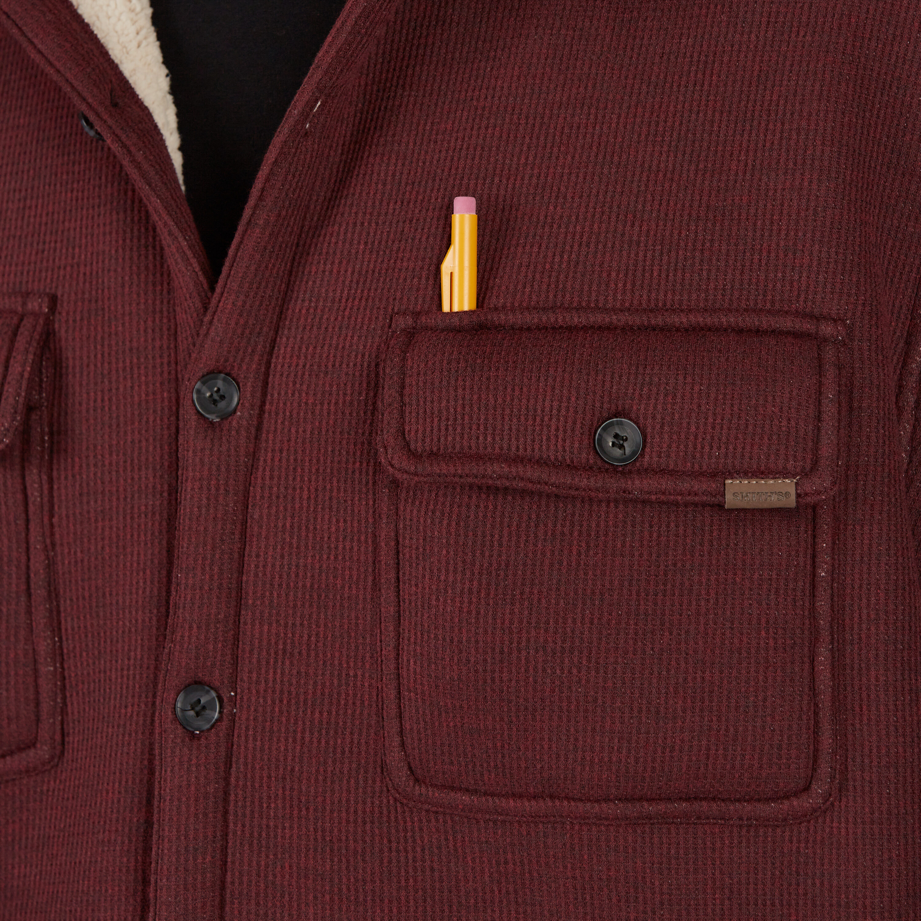 Chamarra de trabajo aislada de poliéster color granate jaspeado para hombre de Smith's Workwear (Mediana)