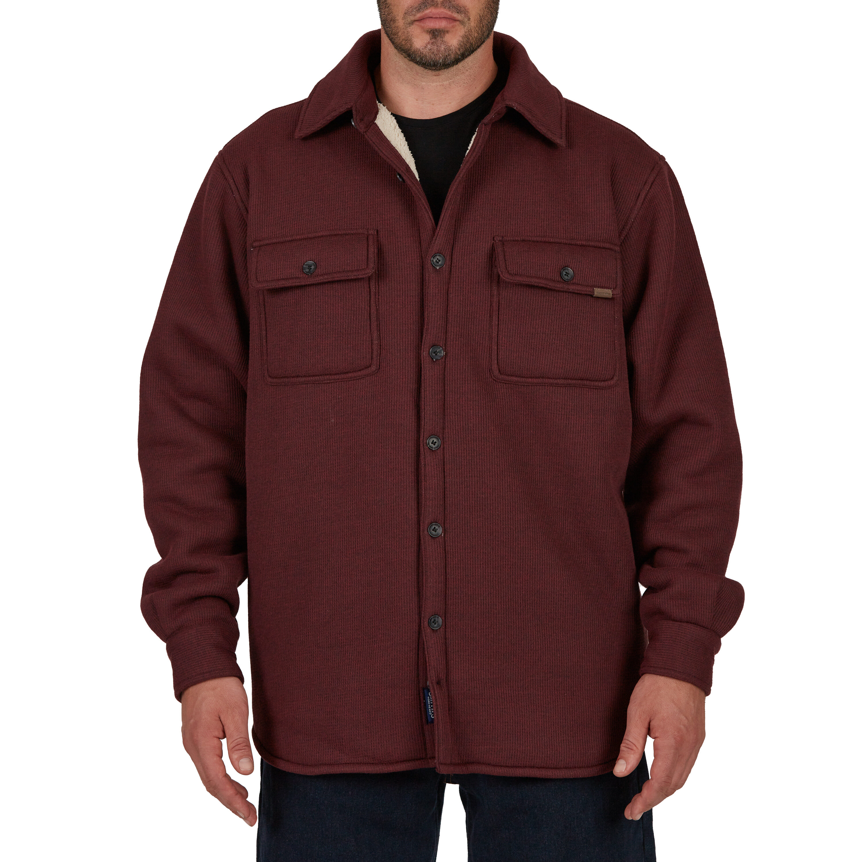 Chamarra de trabajo aislada de poliéster color granate jaspeado para hombre de Smith's Workwear (Mediana)