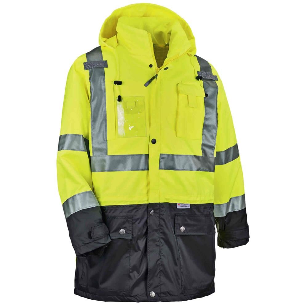 Chamarra de Trabajo con Capucha en color Lima para Adulto (talla 4XL) GloWear