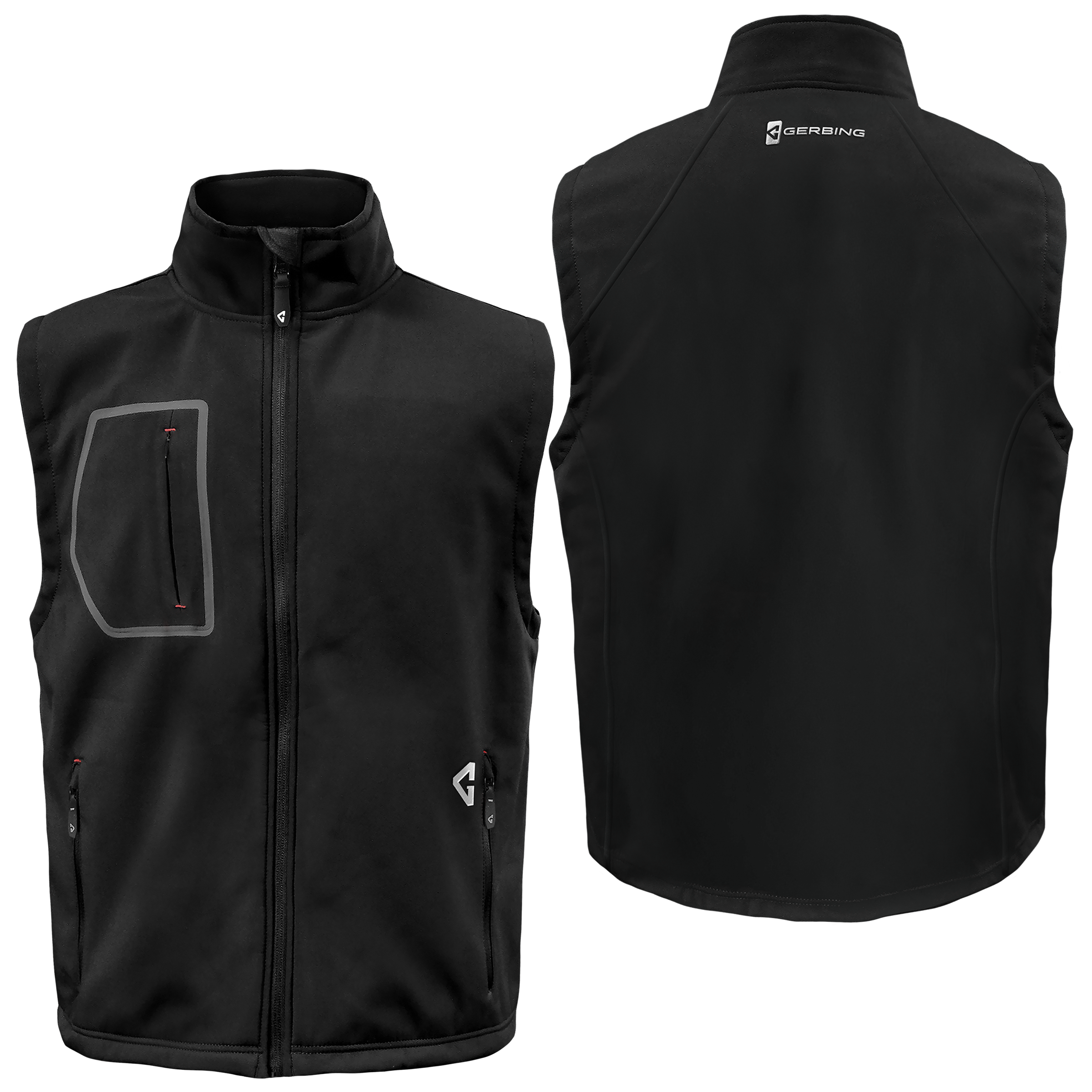 Chaleco Calentador Negro de Poliéster para Hombre Talla Pequeña