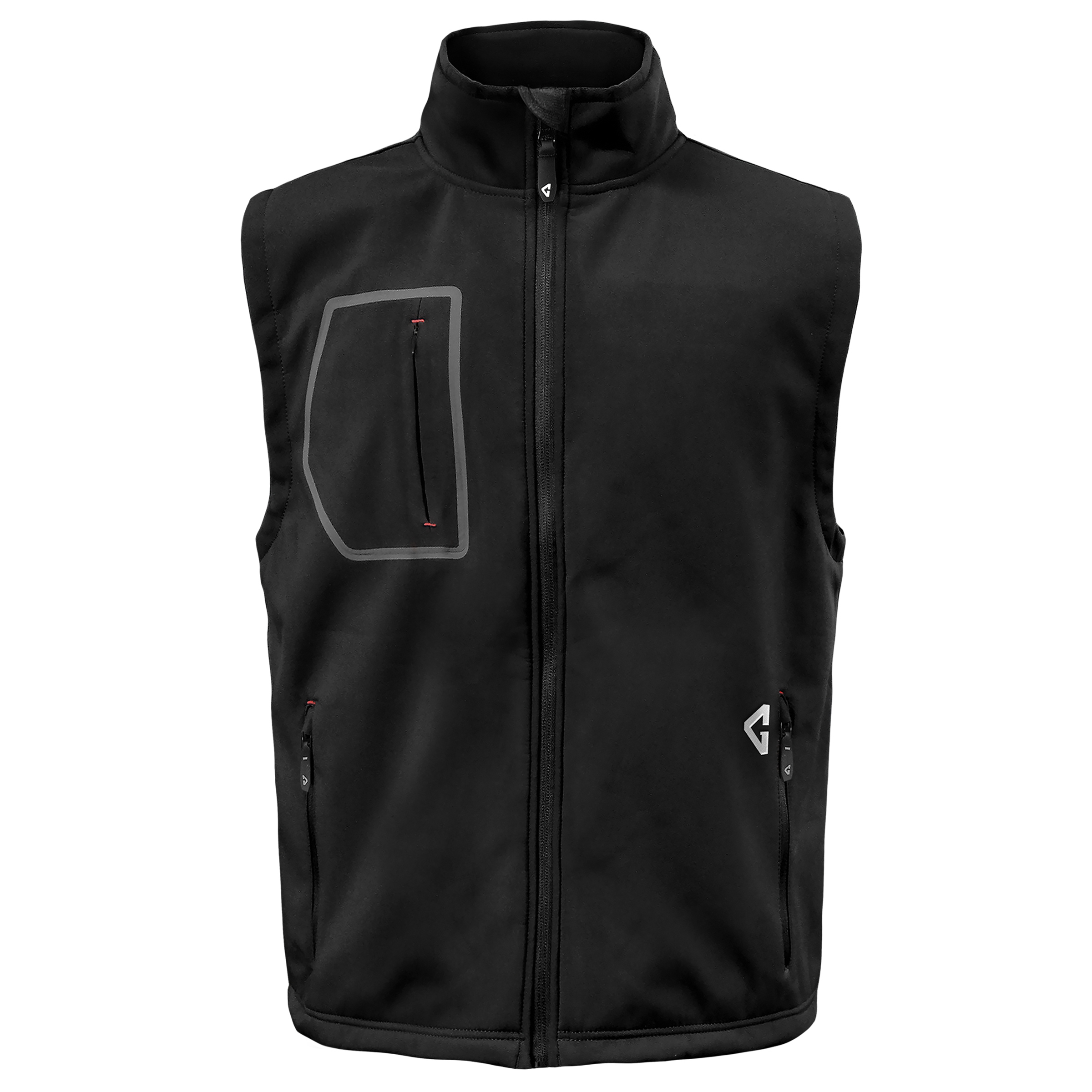 Chaleco Calentador Negro de Poliéster para Hombre Talla Pequeña