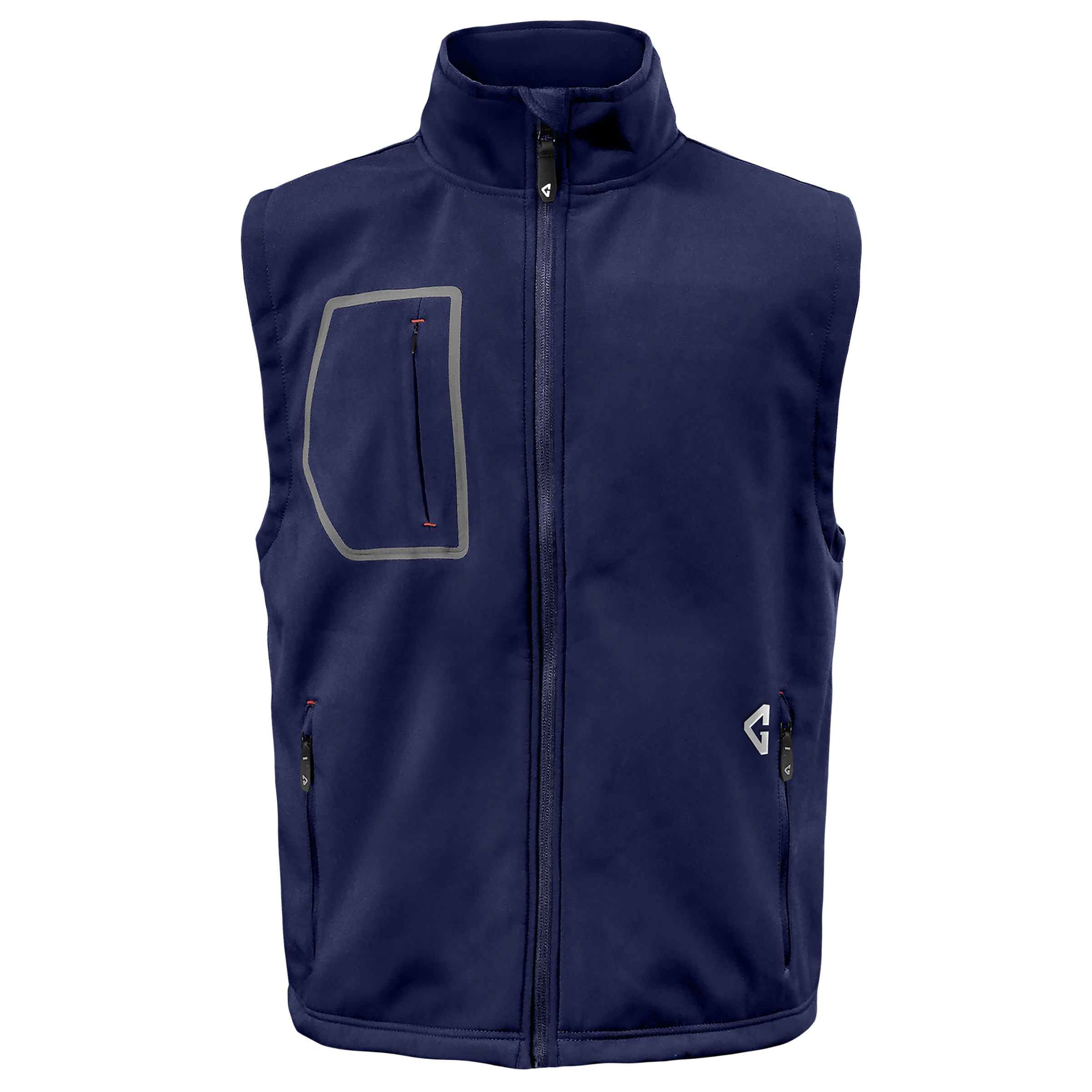 Chaleco térmico azul para hombre de poliéster, talla pequeña