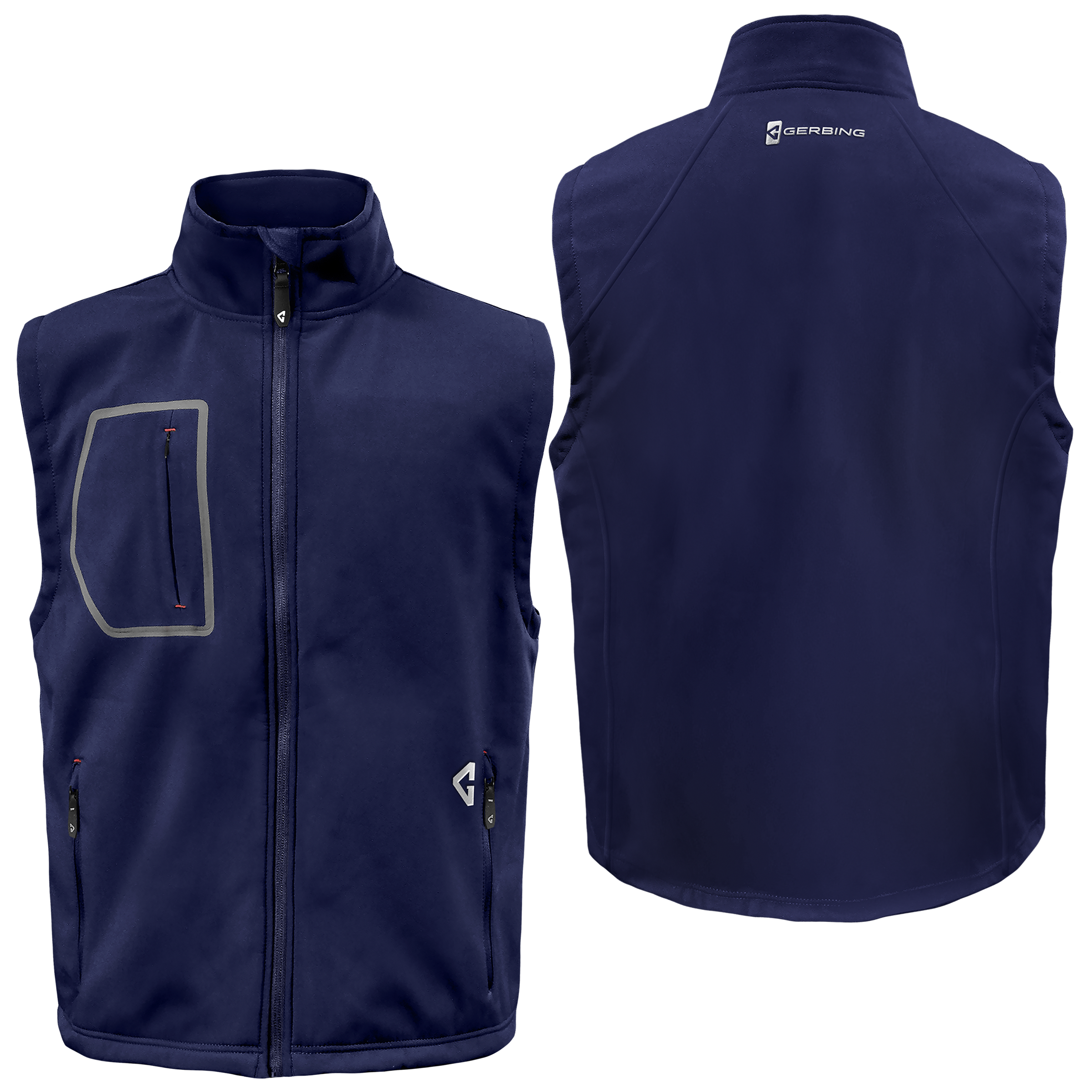 Chaleco térmico azul para hombre de poliéster, talla pequeña