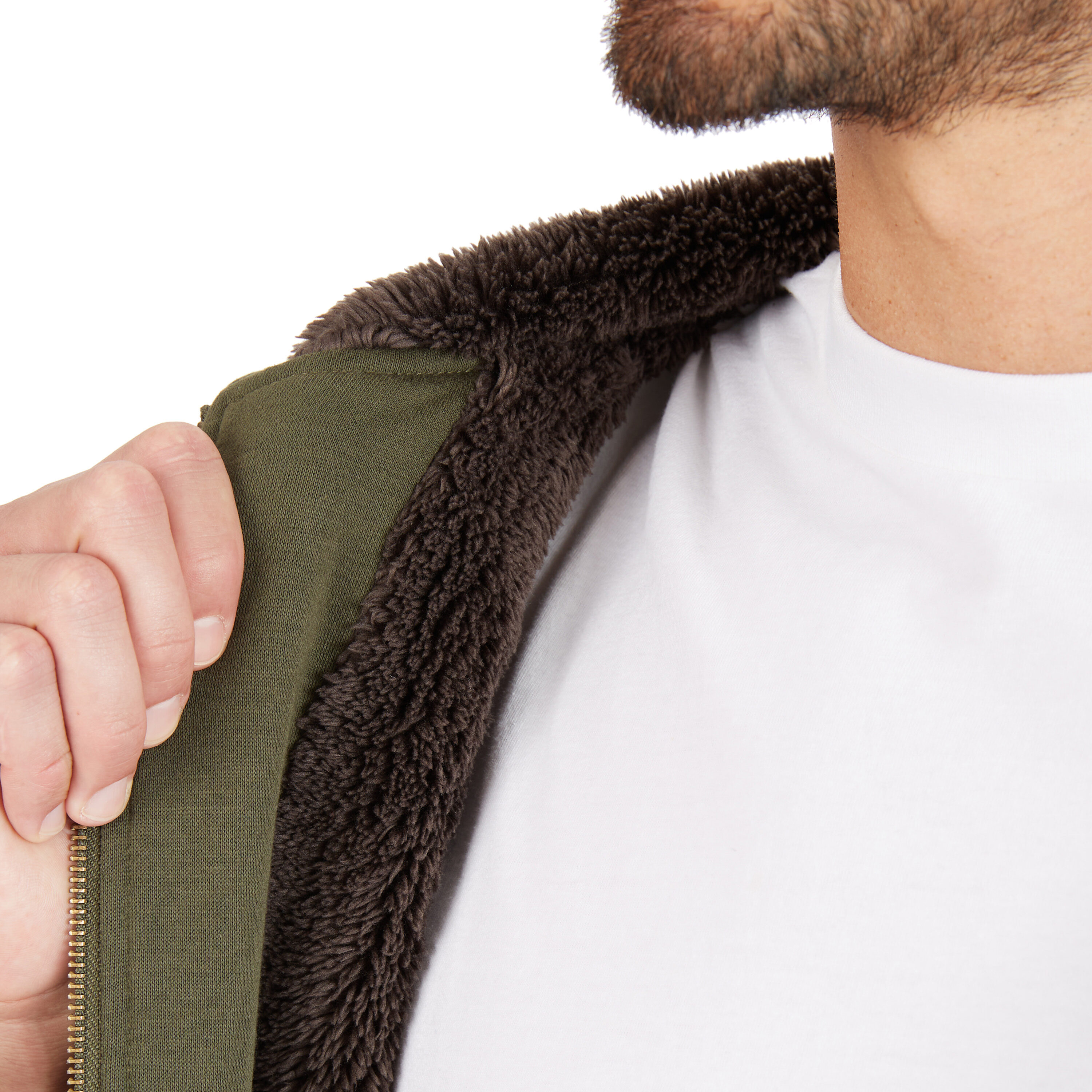 Sudadera con Capucha Aislante de Forro Polar en Poliéster Negro Oliva para Hombres de Smith's Workwear (Grande) S4522-BLKOL-L