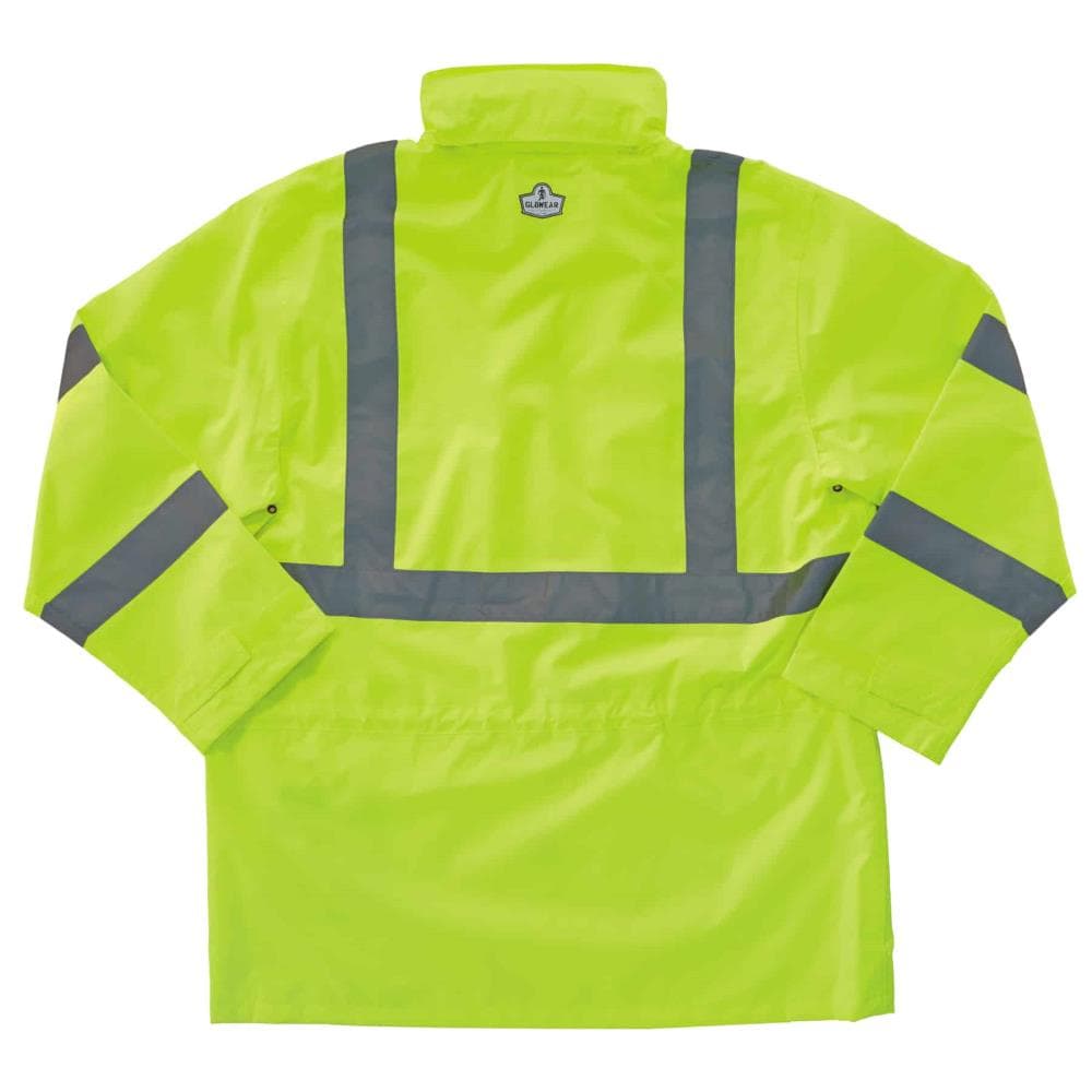 Chamarra de trabajo con capucha en color verde limón para adulto unisex (4XL) 24328