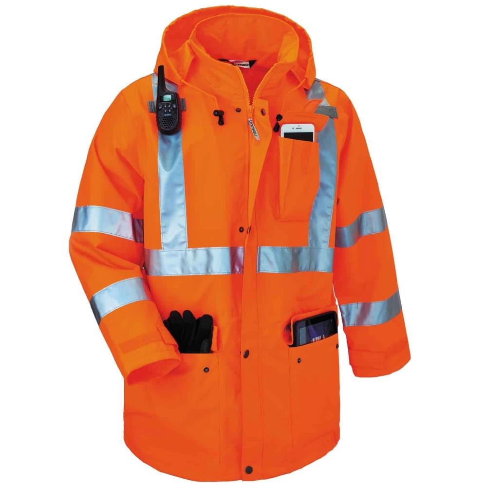 Chamarra de Trabajo con Capucha Naranja para Adulto (Talla 4XL) GloWear