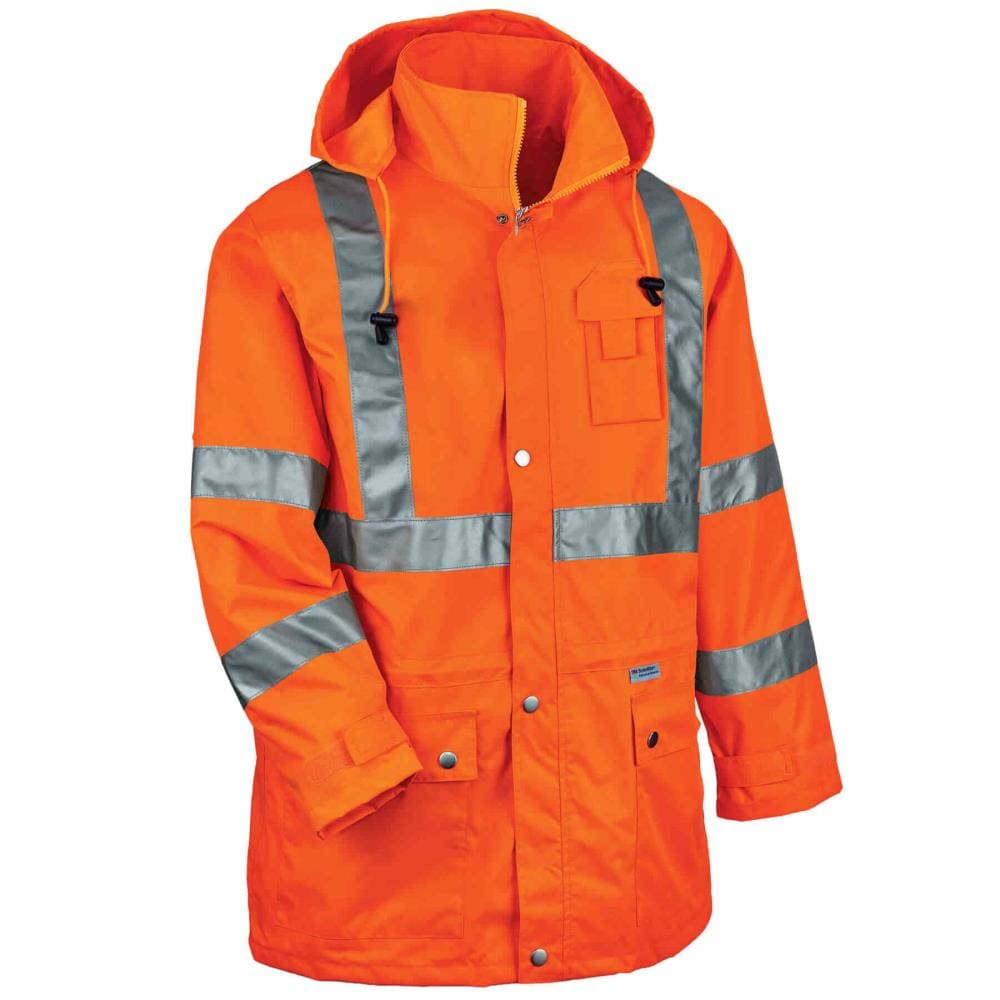 Chamarra de Trabajo con Capucha Naranja para Adulto (Talla 4XL) GloWear