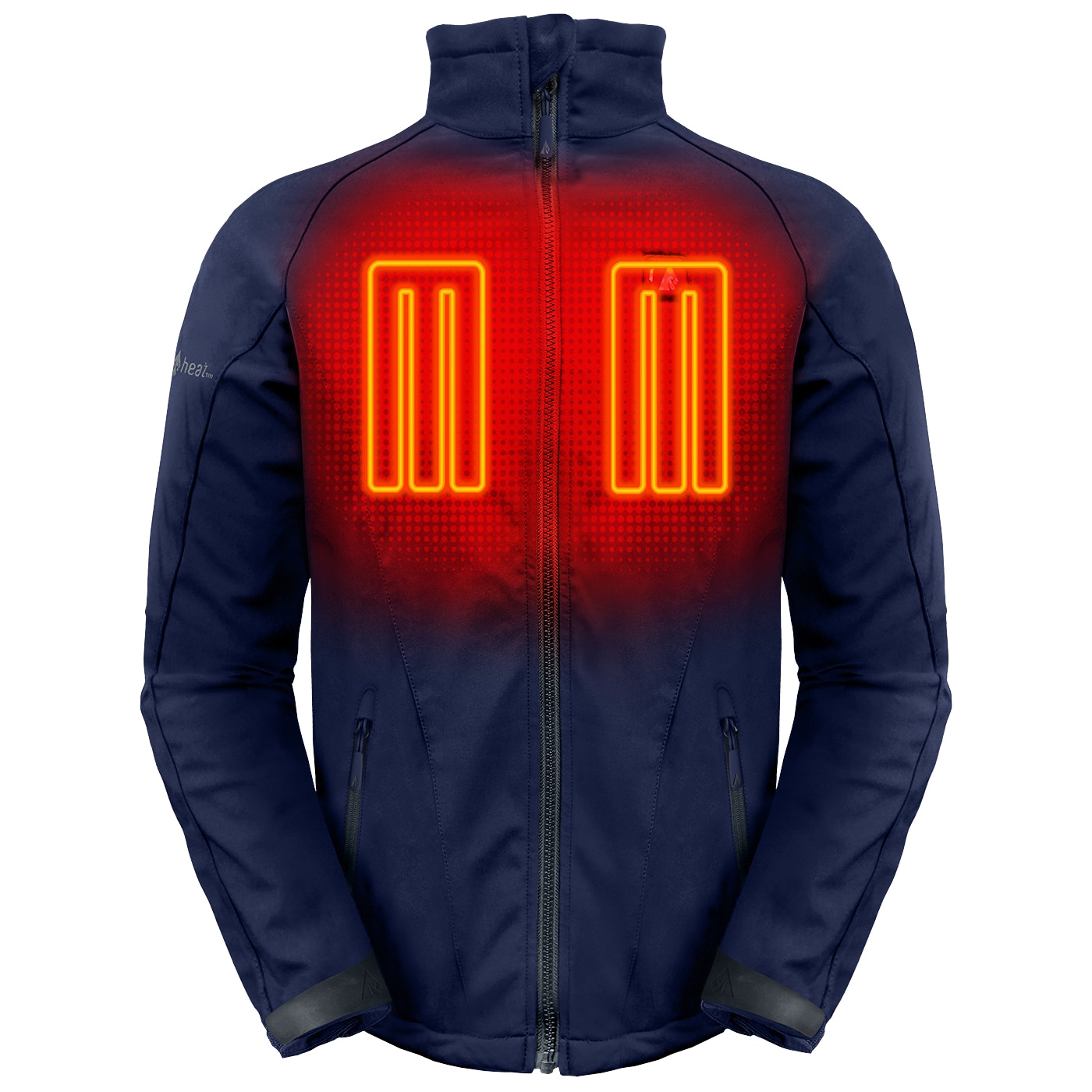 Chamarra térmica mediana para hombre en color azul marino marca ActionHeat (Mediana) Batería incluida AH-JKT-5V-M-N-M