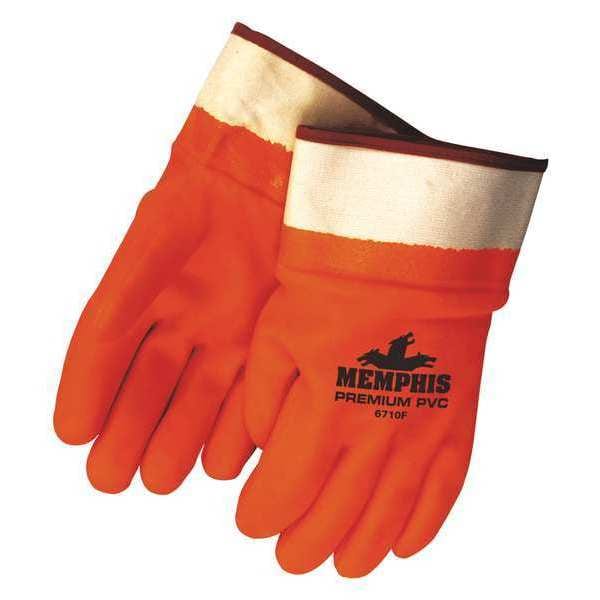 Guantes de Seguridad de PVC Resistentes a Químicos de 12" de Mcr Safety, Talla Grande, Paquete de 12 - 6710FS
