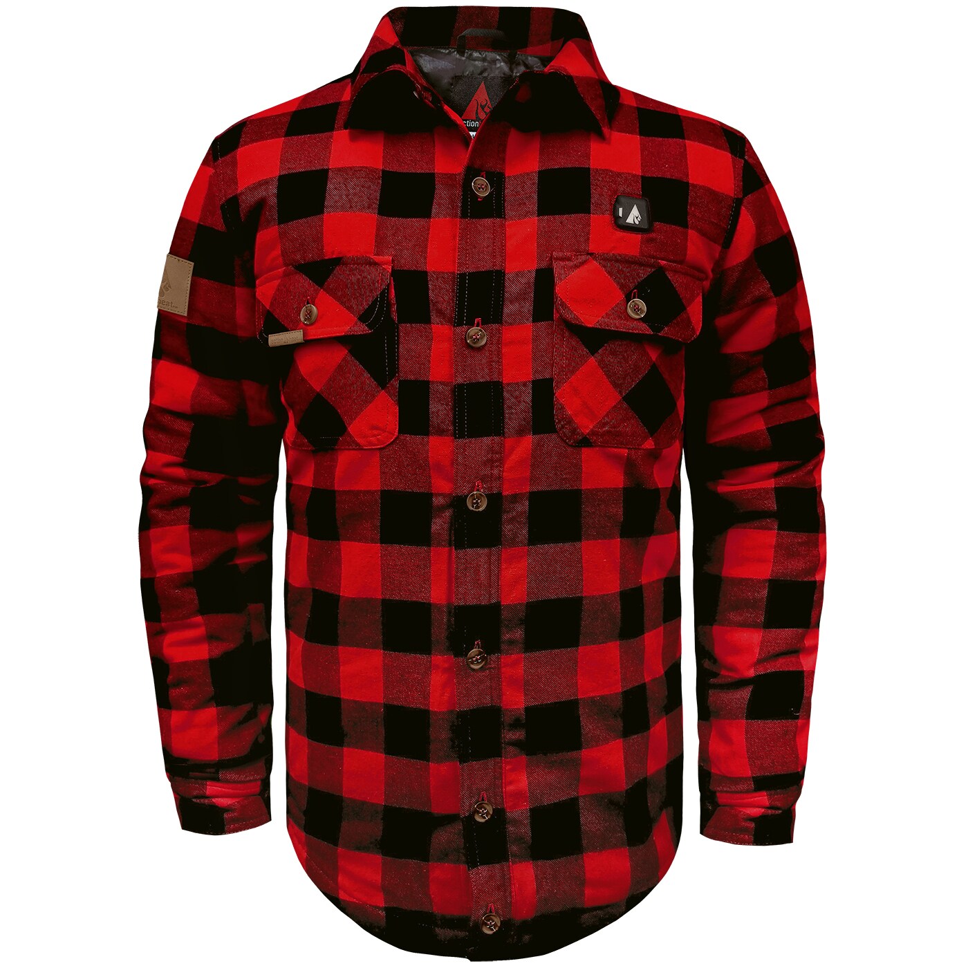 Chamarra Calienta de Peso Medio Roja/Negra para Adultos Unisex (Talla chica)