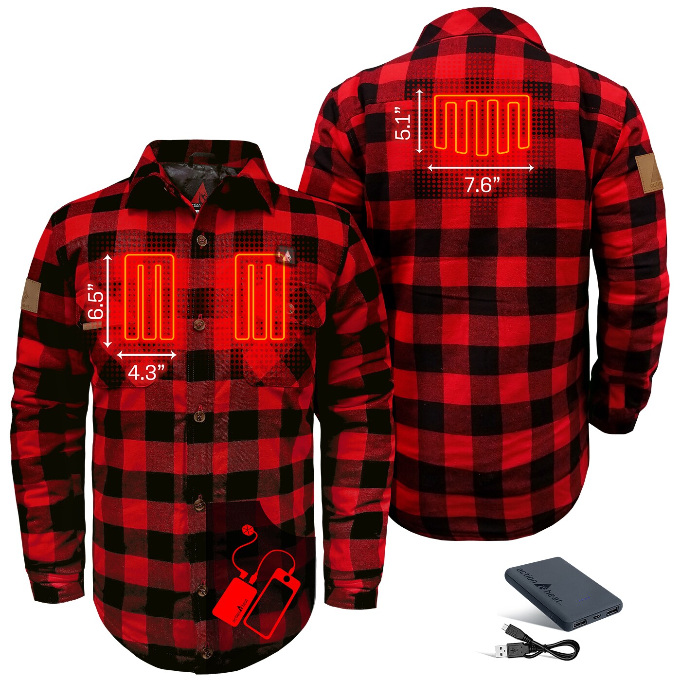 Chamarra Calienta de Peso Medio Roja/Negra para Adultos Unisex (Talla chica)