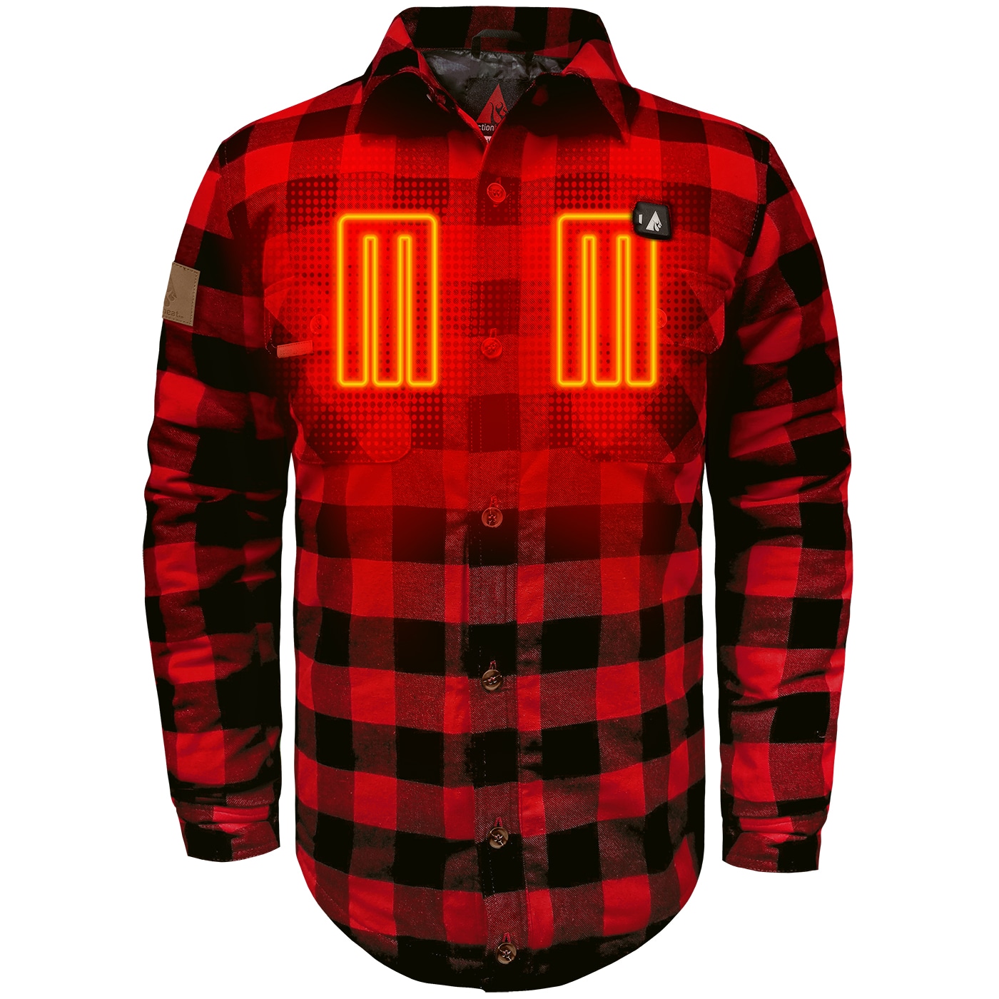 Chamarra Calienta de Peso Medio Roja/Negra para Adultos Unisex (Talla chica)