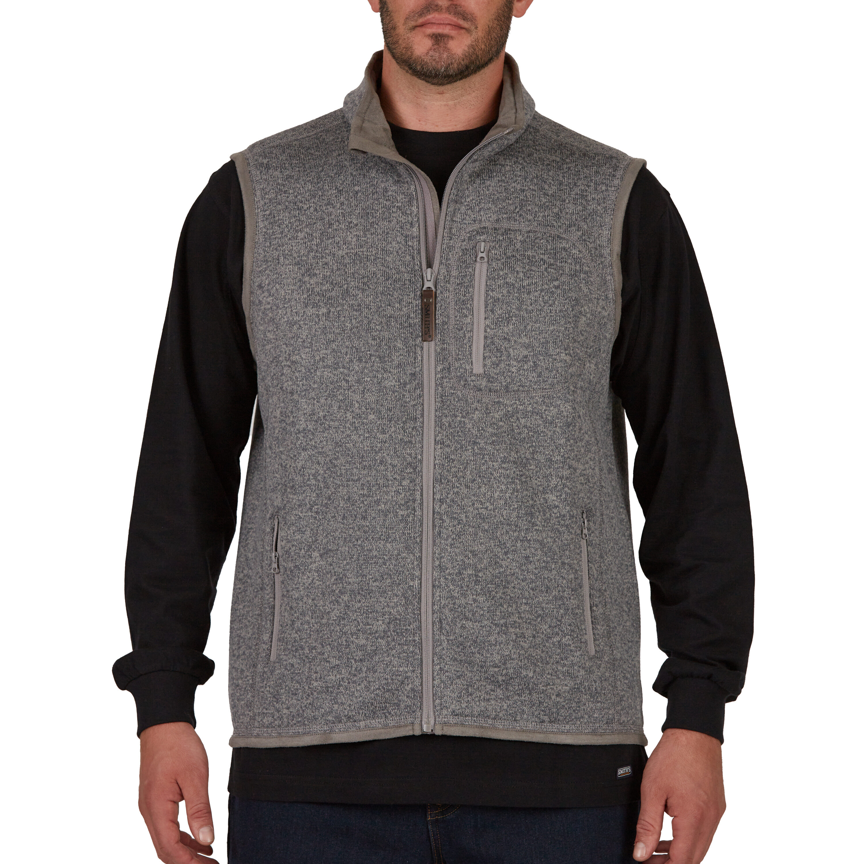 Chamarra de Trabajo de Lana Gris Jaspeado para Hombre de Smith's Workwear (Talla Grande)