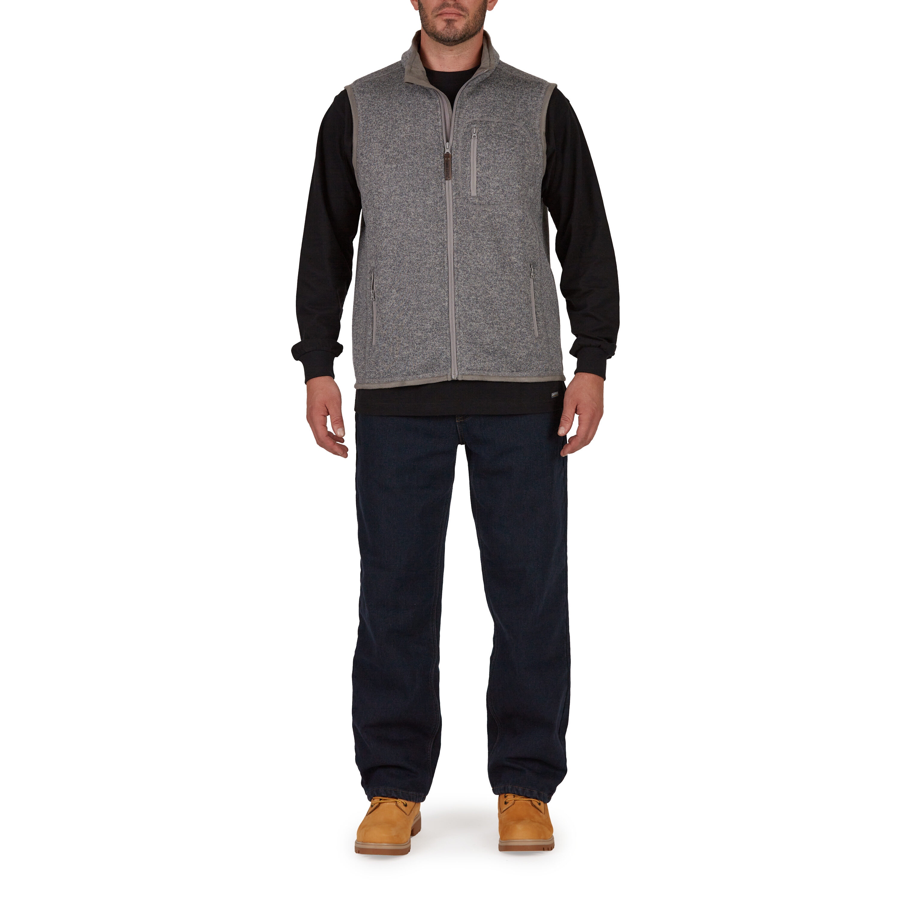 Chamarra de Trabajo de Lana Gris Jaspeado para Hombre de Smith's Workwear (Talla Grande)
