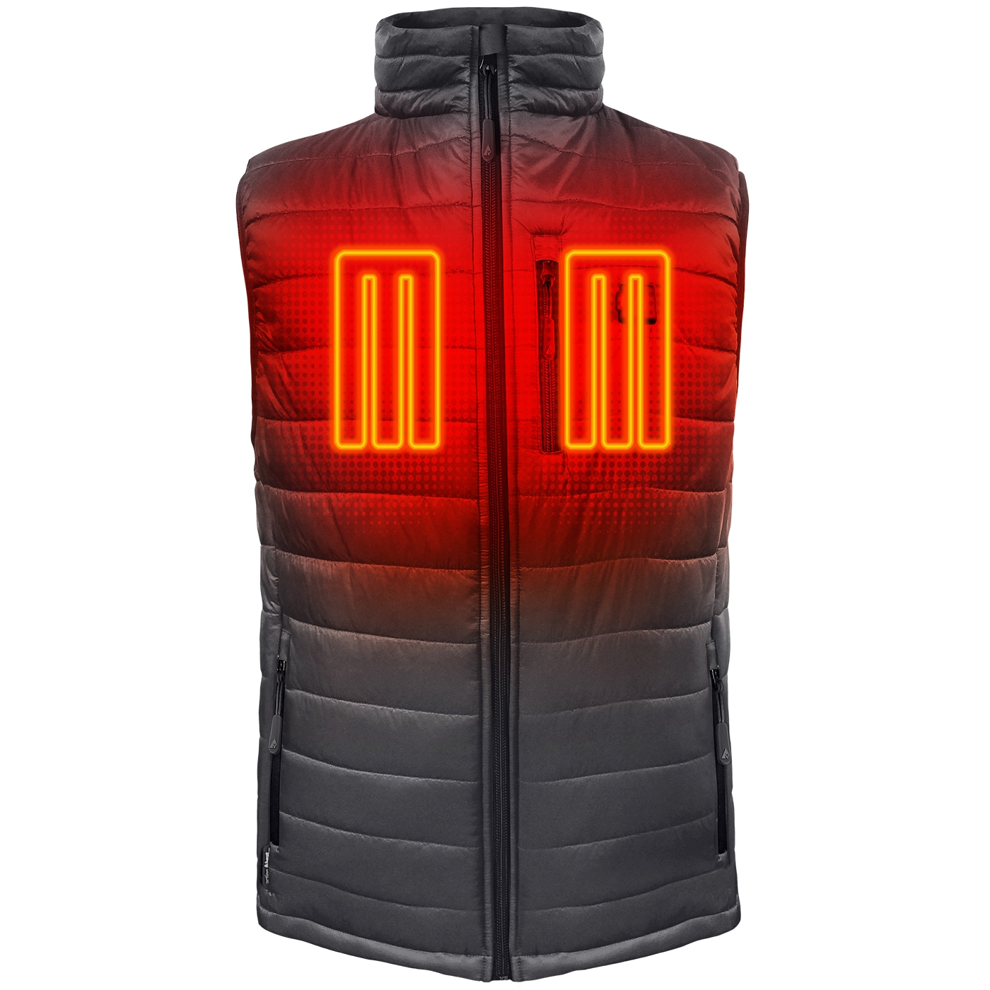 Chaleco térmico de poliéster gris para hombre de ActionHeat talla mediana