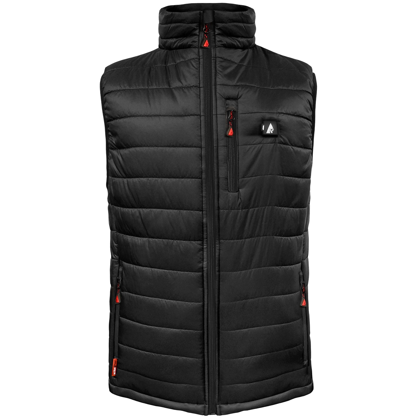 Chaleco térmico de poliéster negro para hombre de ActionHeat tamaño mediano AH-PVST-5V-M-B-M