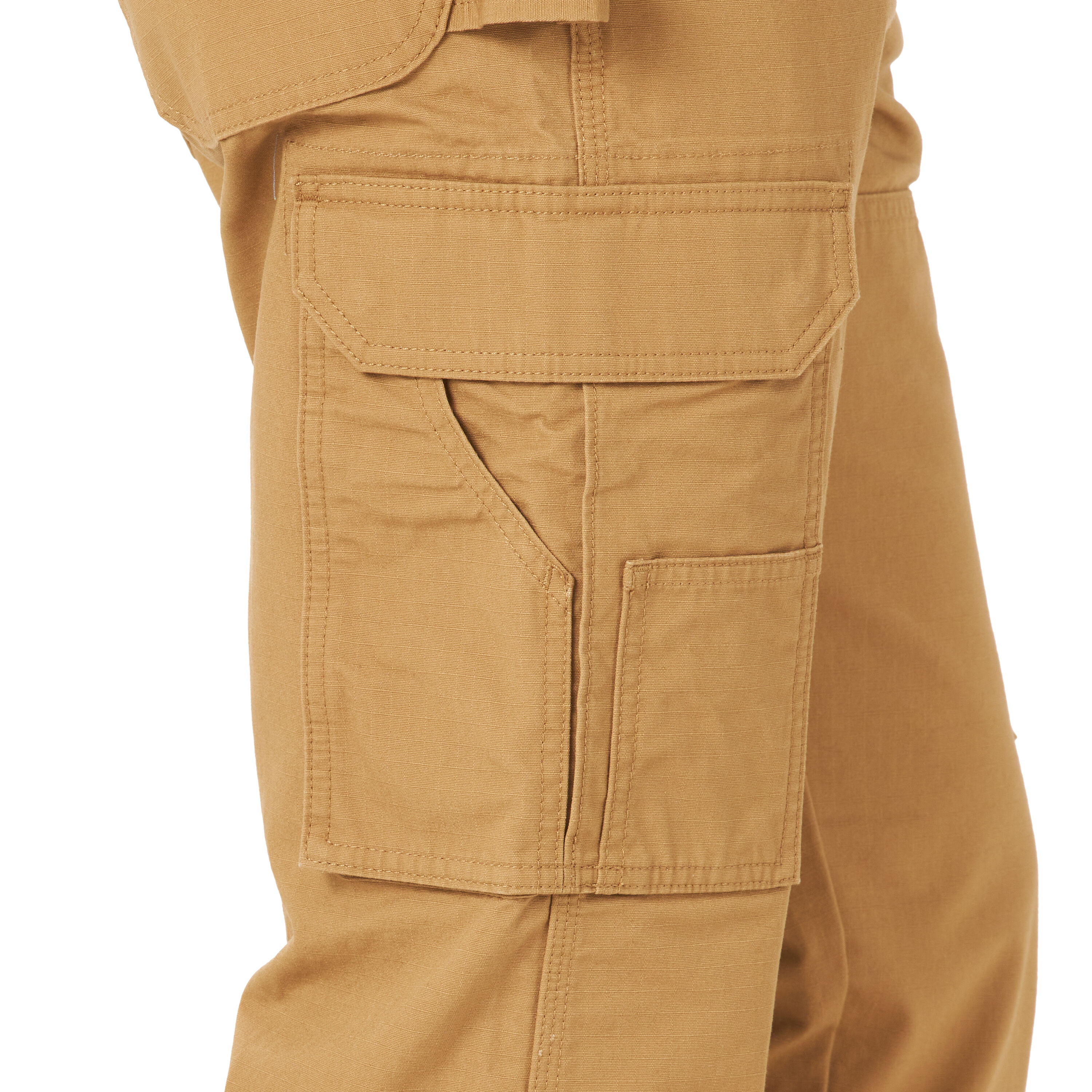 Pantalones de trabajo para hombre Wrangler en color crudo con corte holgado y estilo de carga tejida (40 x 30)