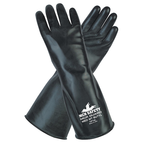 Guantes resistentes a químicos de 14" de Mcr Safety, de butilo, talla M, 1 par - CP14M