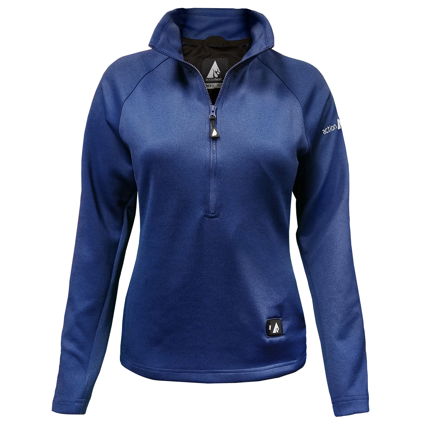 Playera térmica de manga larga color azul para mujer (Talla grande)