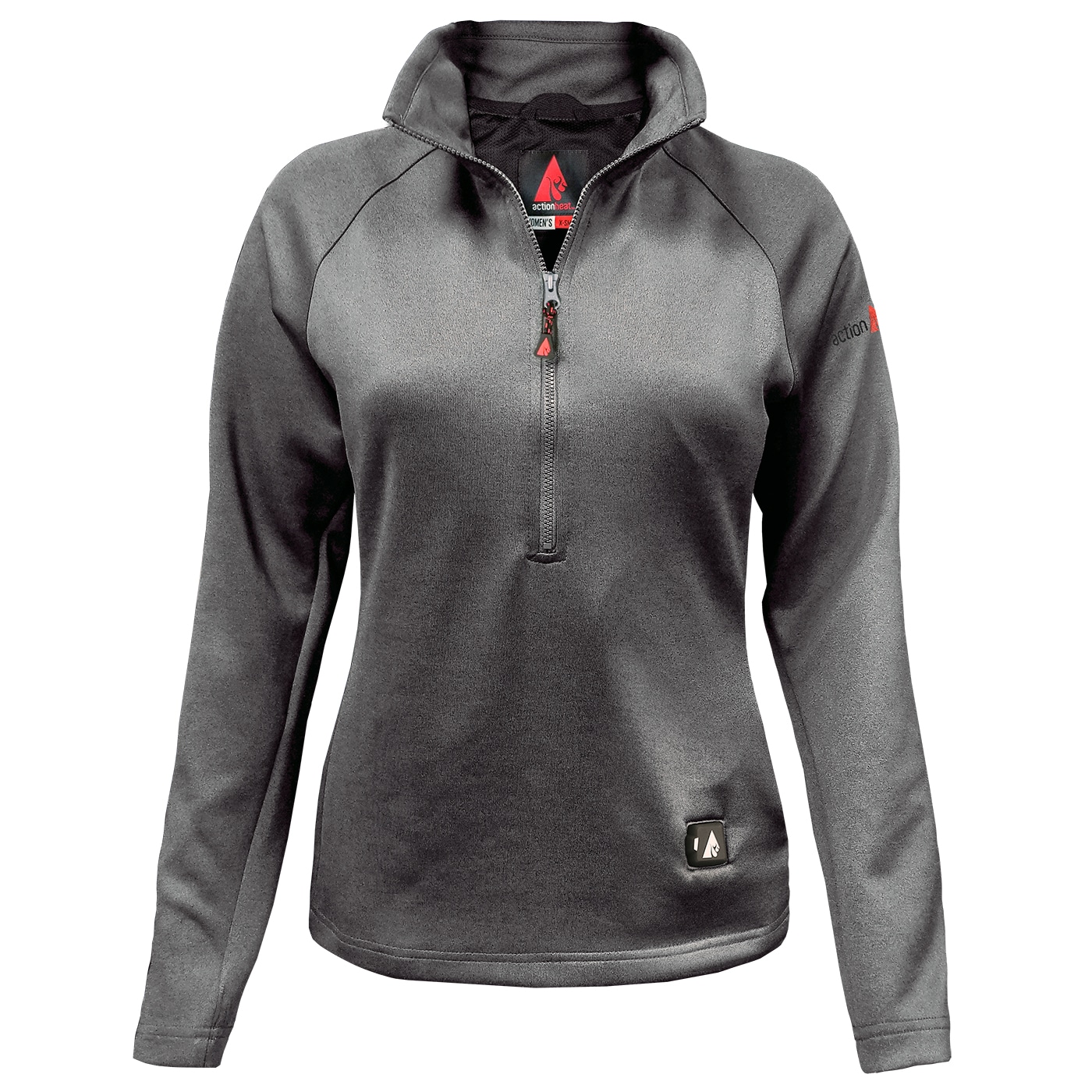 Playera térmica de manga larga gris para mujer (talla grande)