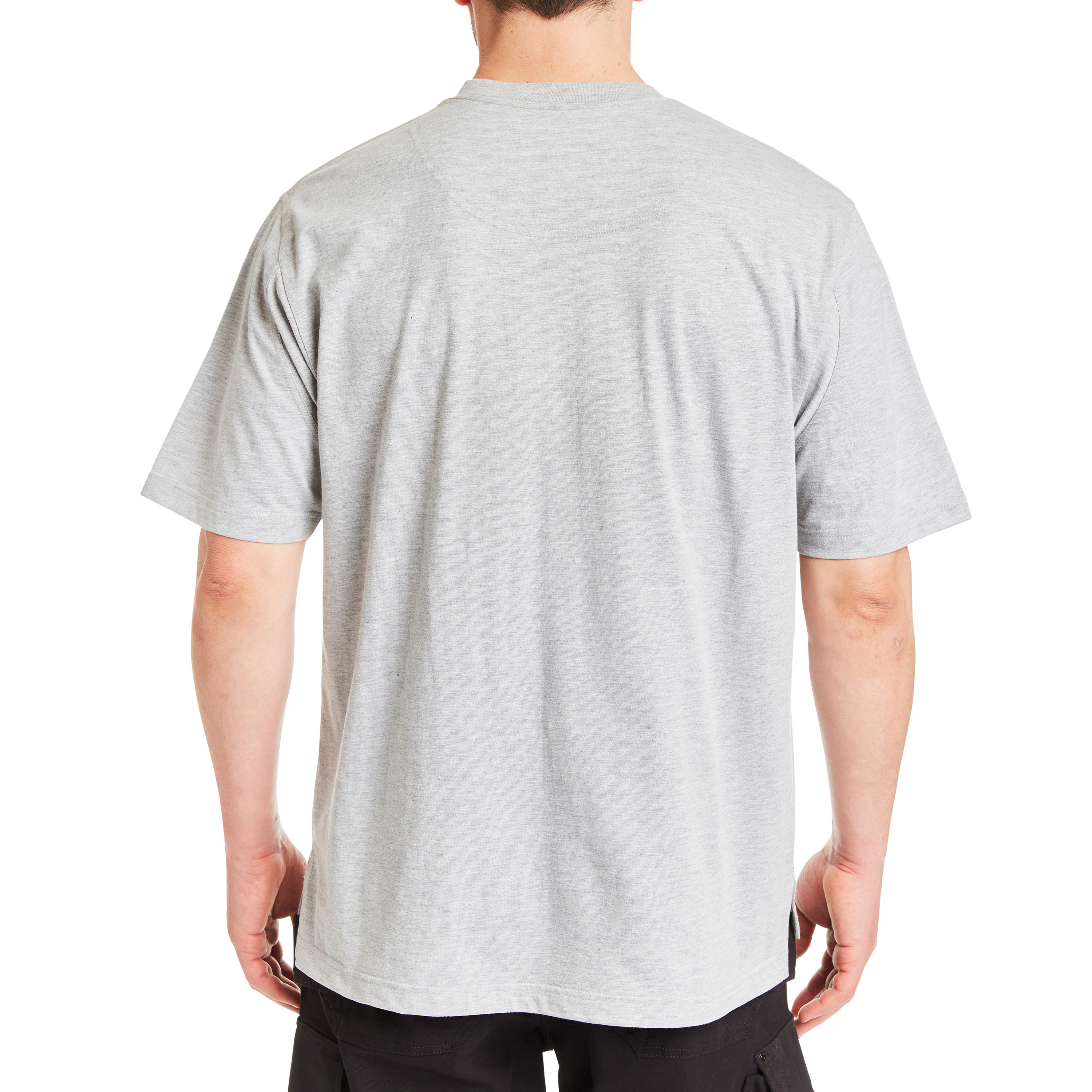 Playera de manga corta gris de punto para hombre de Smith's Workwear (Grande)